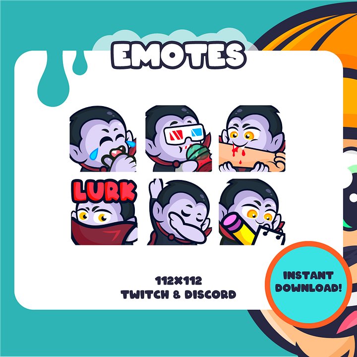 Vampire Halloween Emotes (STATIC) product image (1)
