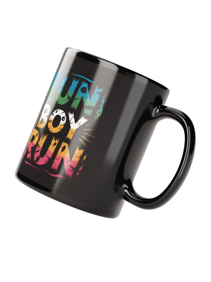 Run Boy Run Black Glossy Mug product image (2)