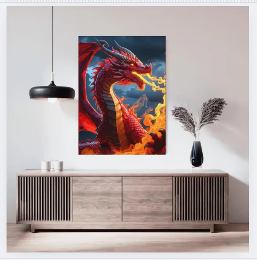 Dragons breathing fire Wall Art product image (2)