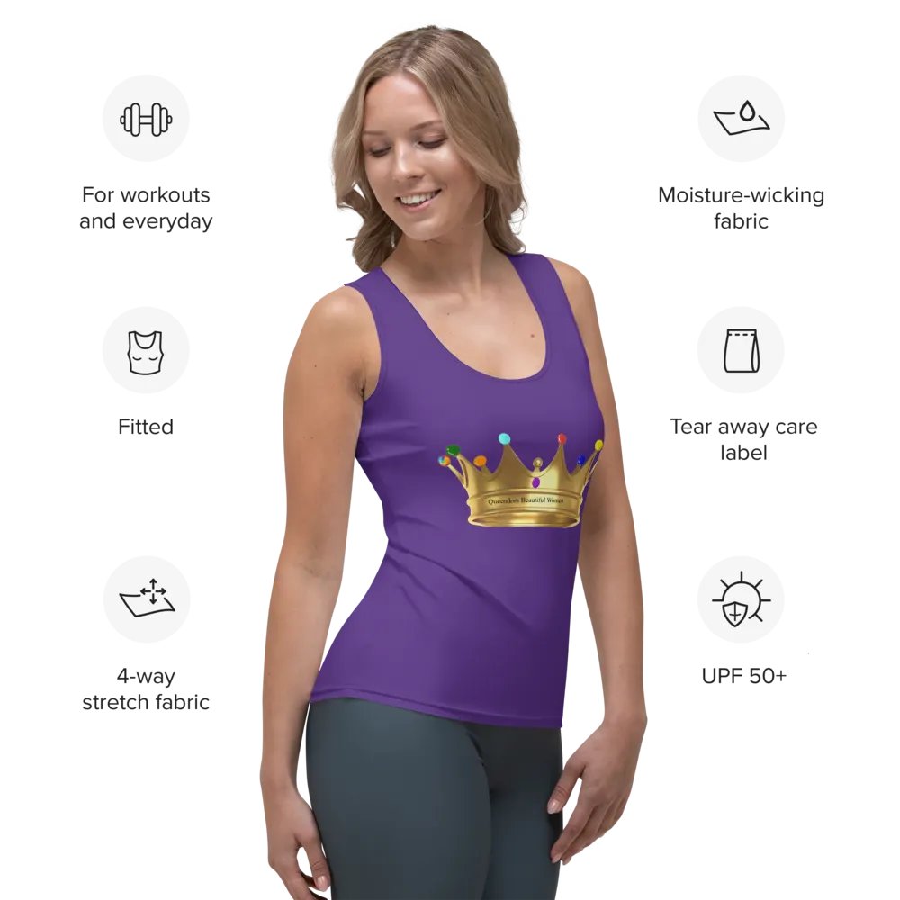 Queendom Beautiful Women Crown Tank Top/Purple (TM) product image (5)