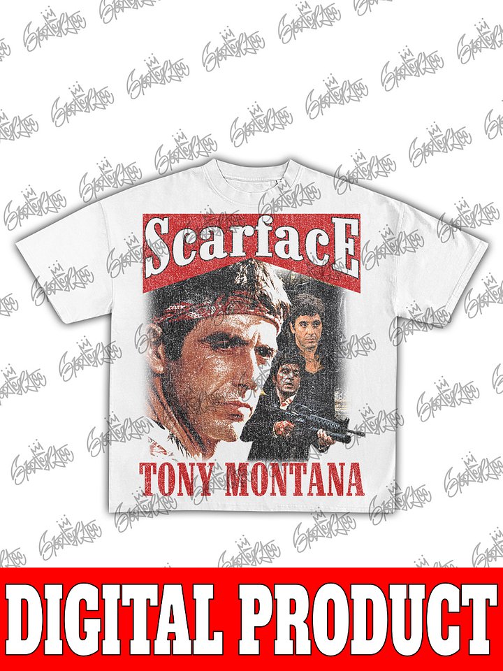 Tony Montana "Scarface" The World Is Yours Al Pacino Vintage Movie Bootleg Graphic product image (2)
