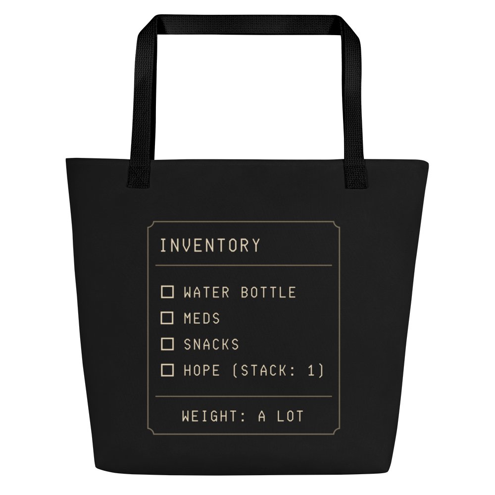 Inventory Tote Bag | Chronic Illness Spoonie & Disabled Gamer Carry Bag product image (1)