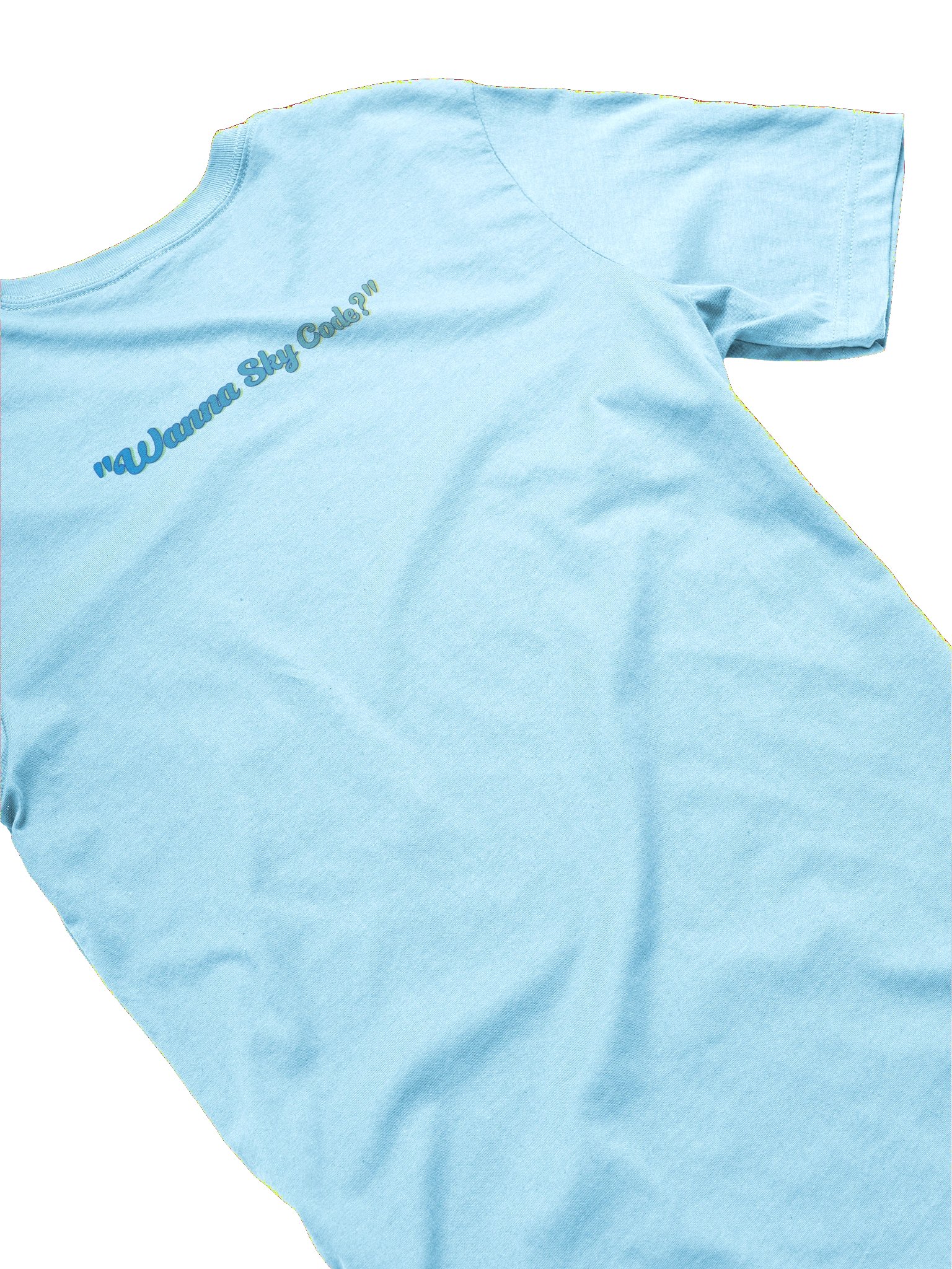 Pastel Frog T - Ocean Blue - "Wanna Sky Code?" on back product image (4)