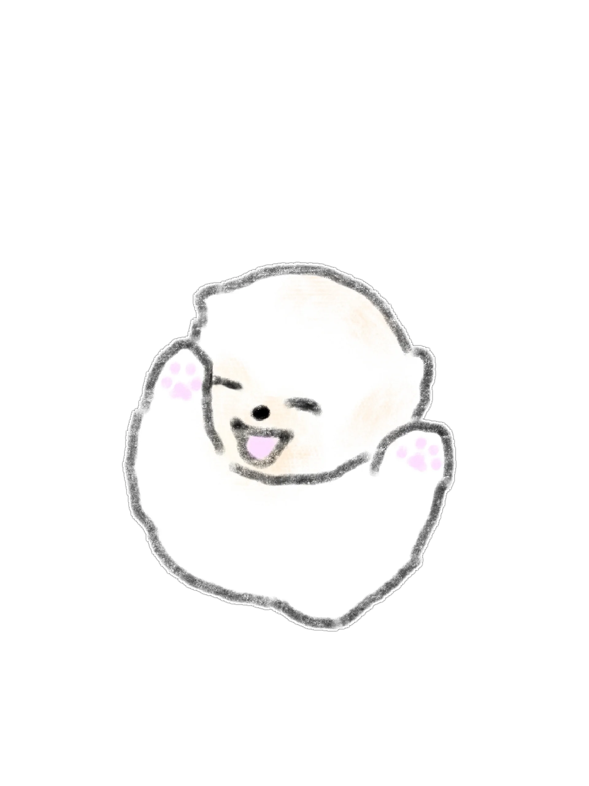 27 Hand-Drawn White Dog PNG Clipart Bundle product image (10)