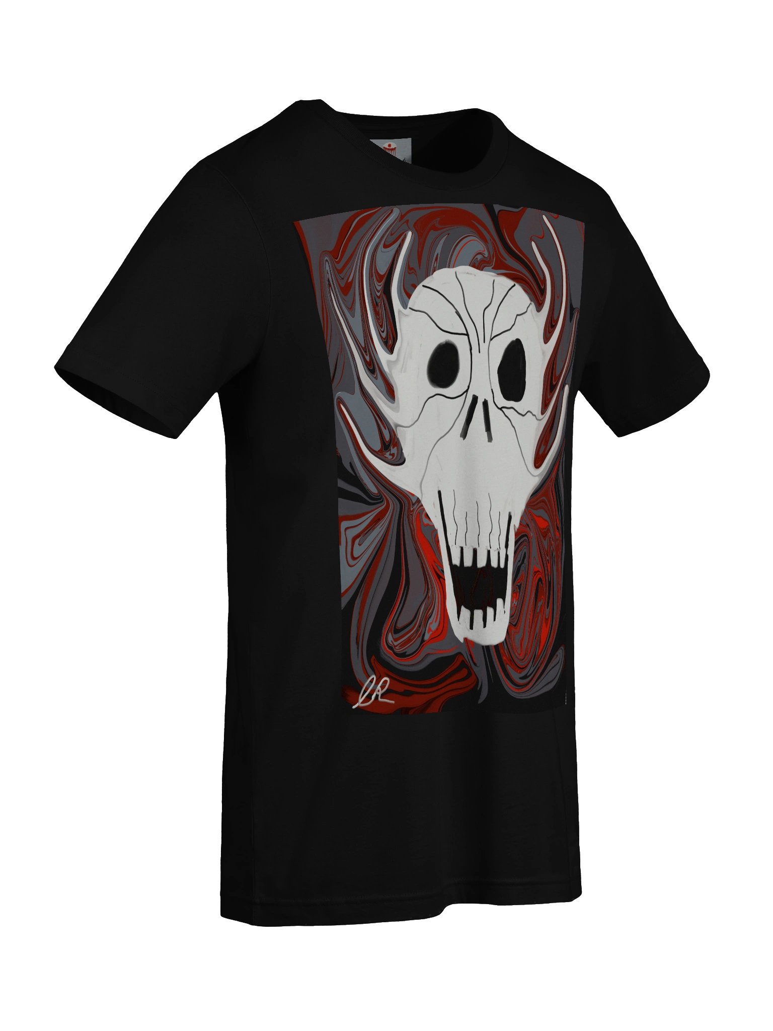 Marbled Horned Skull Tee — Bella+Canvas Supersoft product image (9)