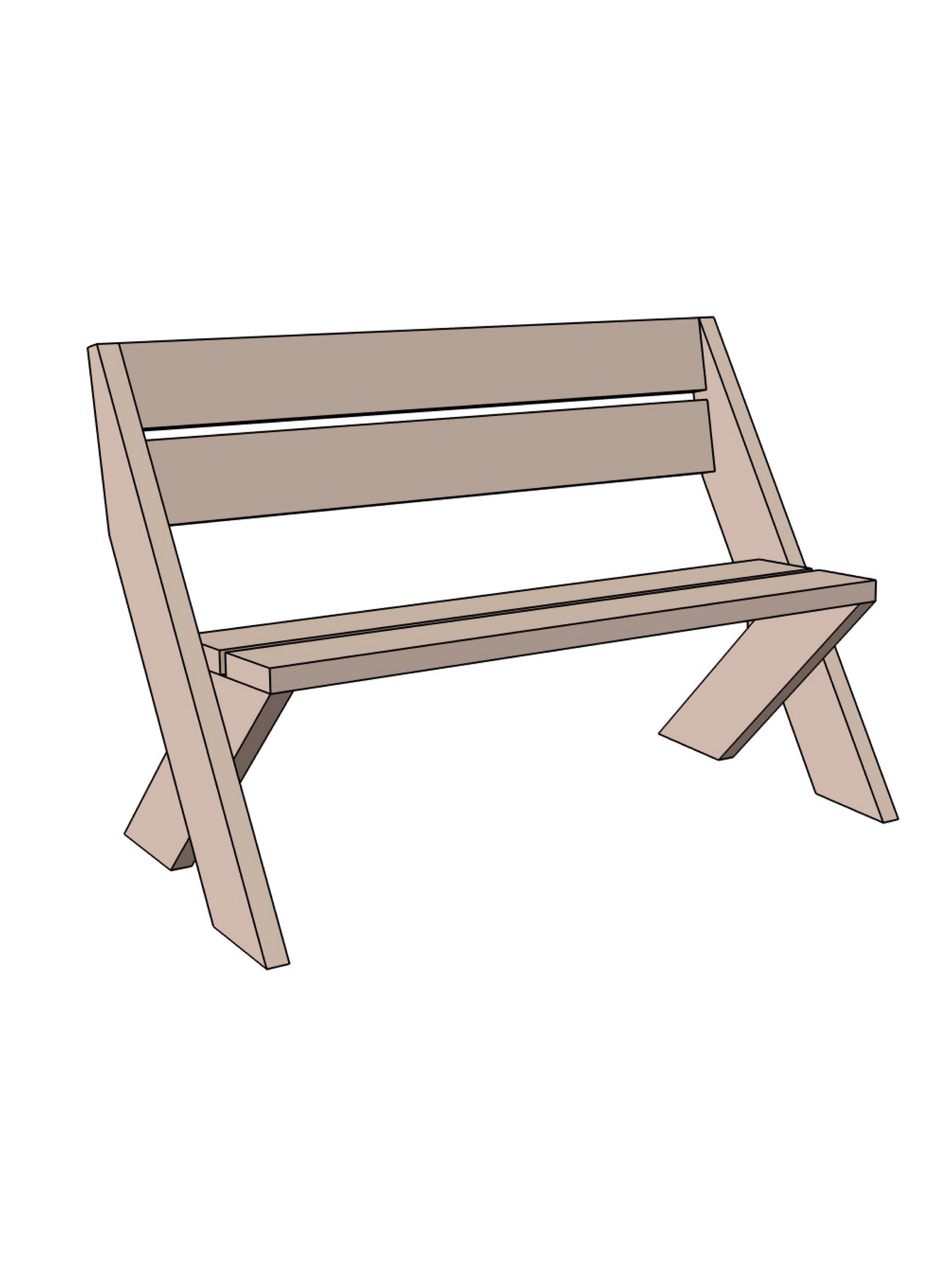 2x6 Outdoor Bench Plans product image (1)