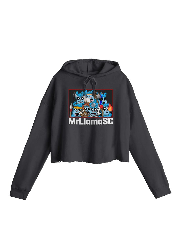 MrLlamaSC Llama Family Women's Cropped Hoodie product image (3)