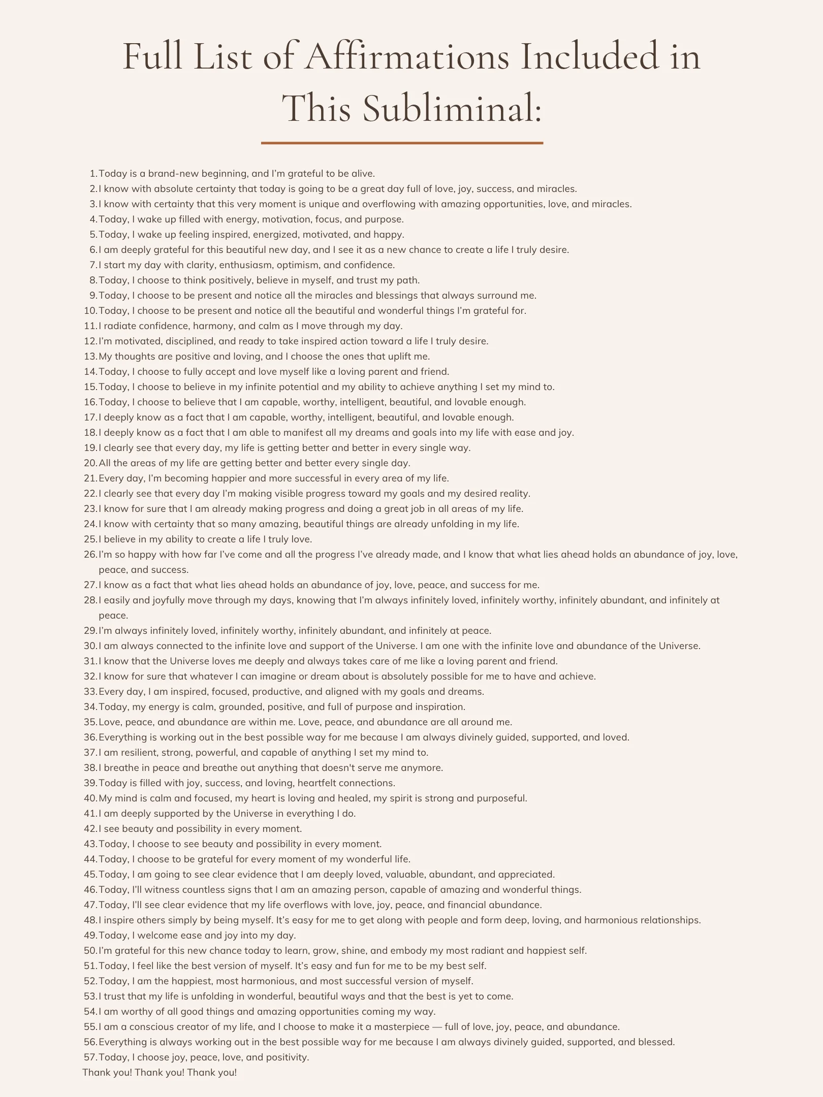 Morning Subliminal Affirmations For a Successful Day & Positive Energy | MP3 Download product image (3)