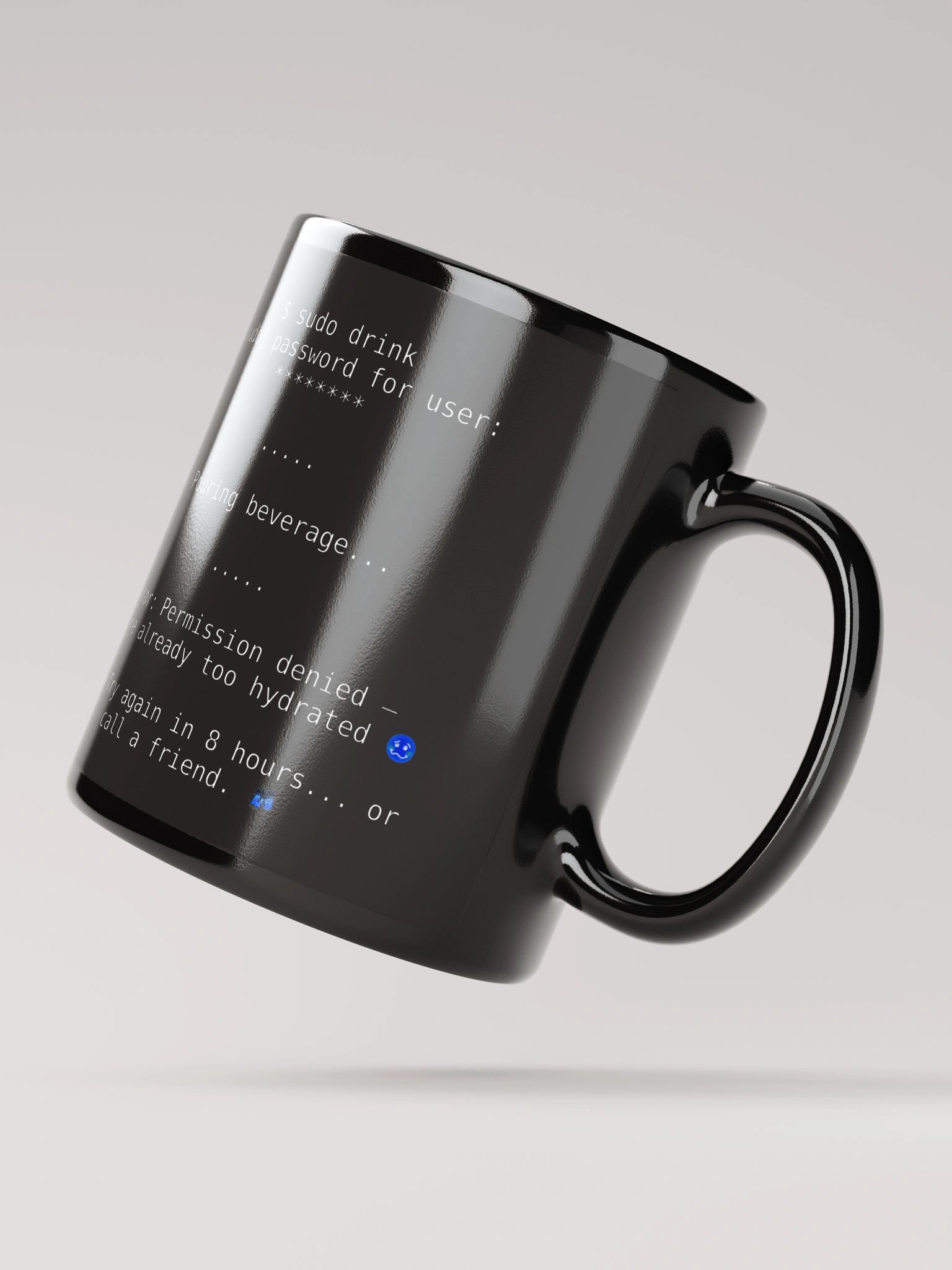 Black Mug - sudo drink product image (2)