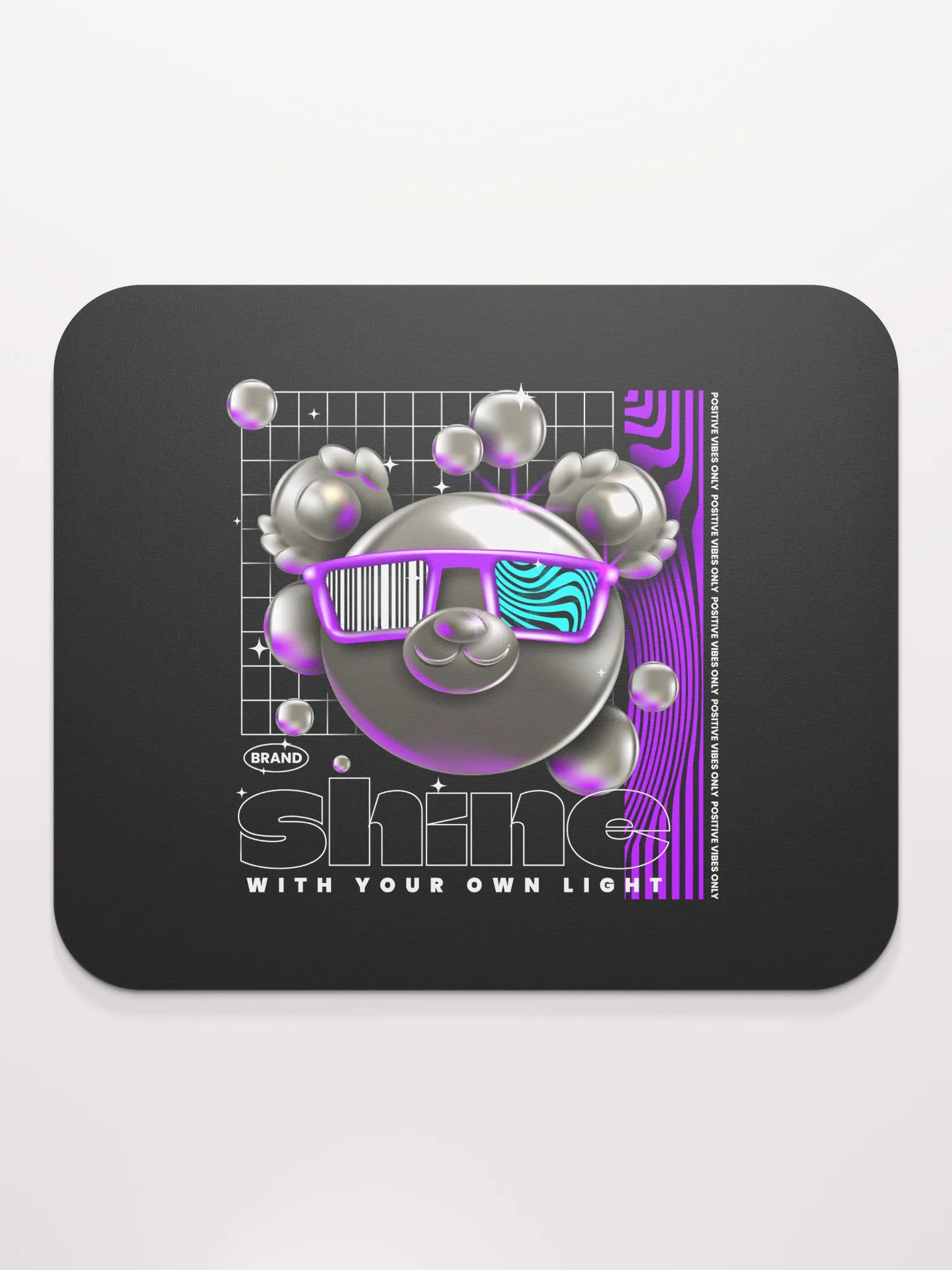 Futuristic Bear Glow Mouse Pad: Illuminated Desk Accessory with a Bold Design product image (2)