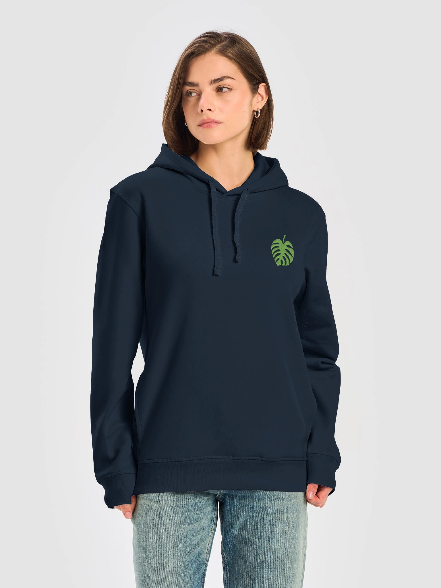 Monstera Leaf Embroidered Hoodie product image (1)