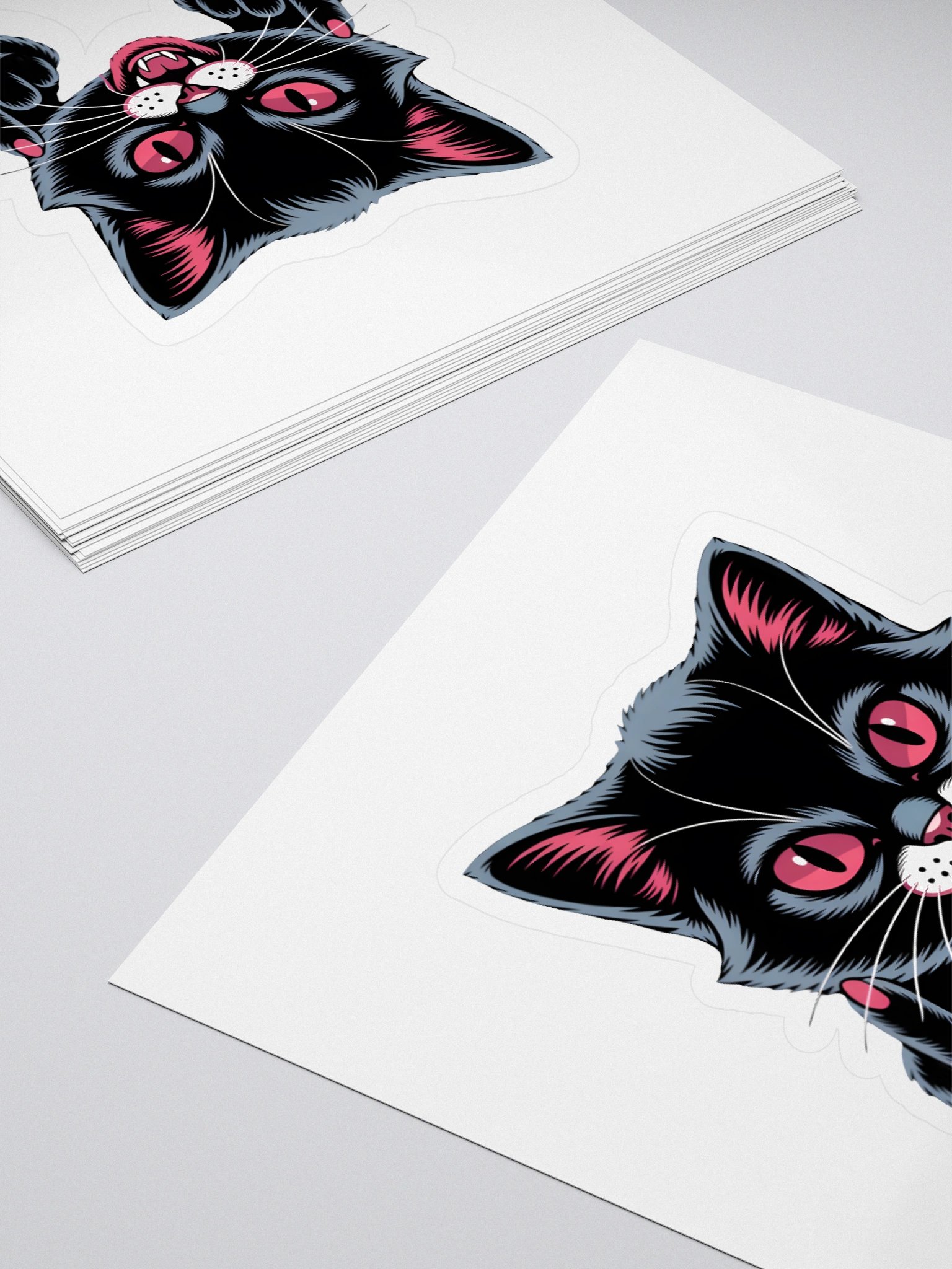 Mischievous Cat Vinyl Stickers product image (4)