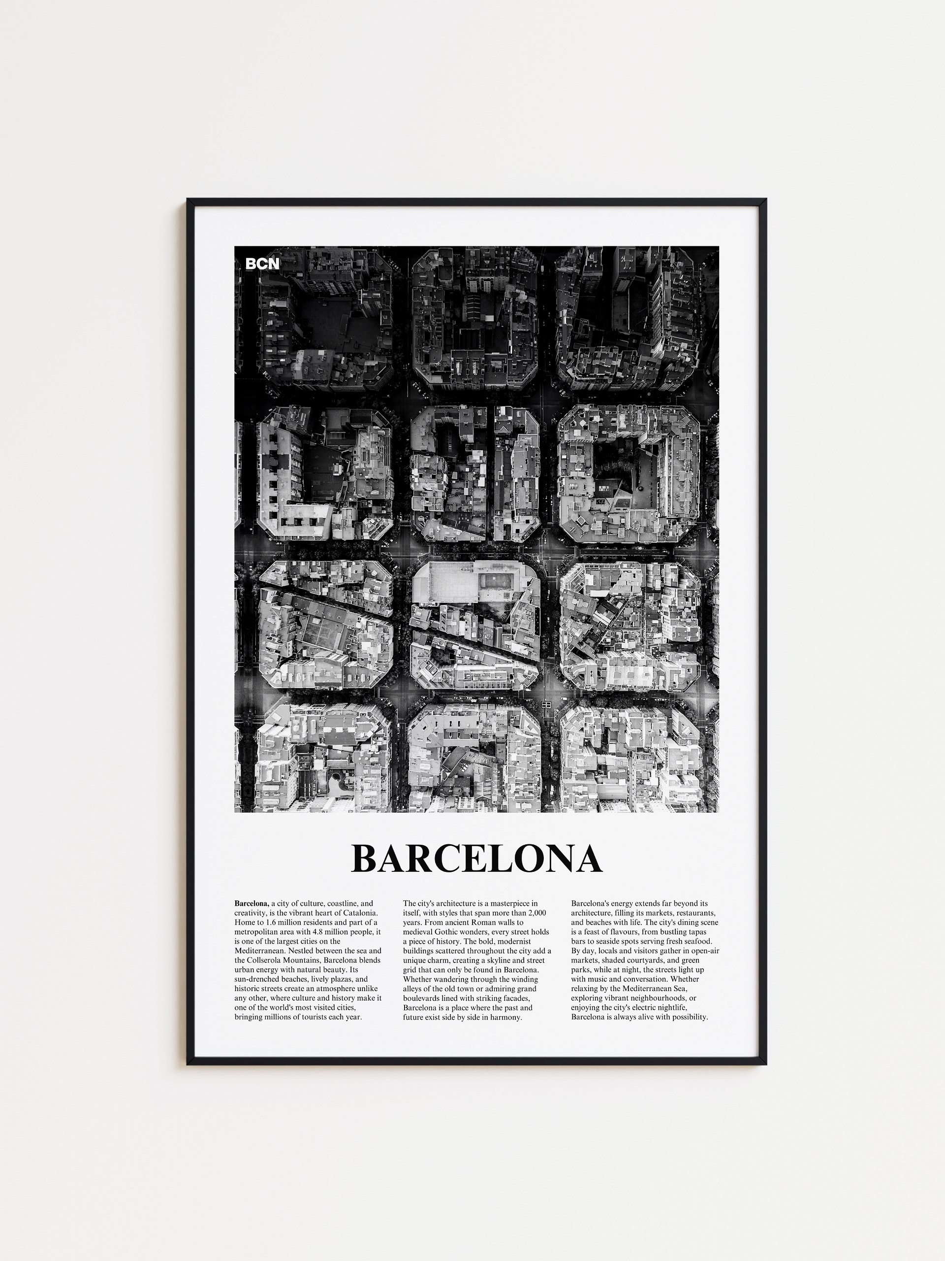 Barcelona 04 Newspaper Poster | Framed product image (1)
