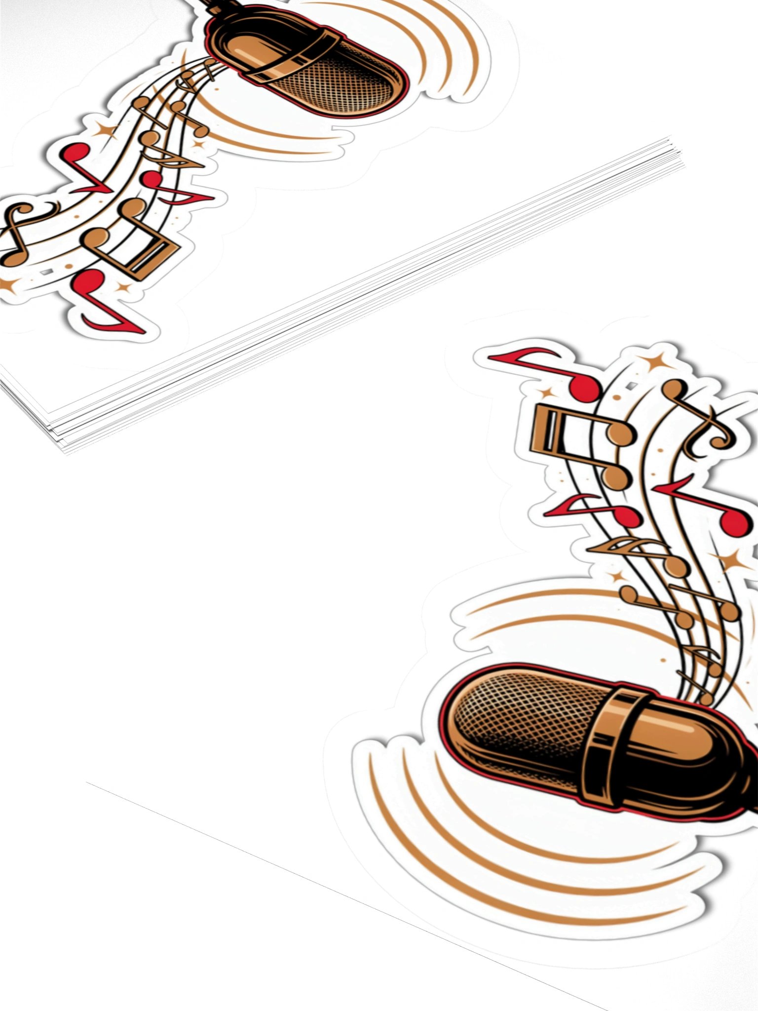 Vintage Microphone Music Kiss Cut Sticker product image (11)