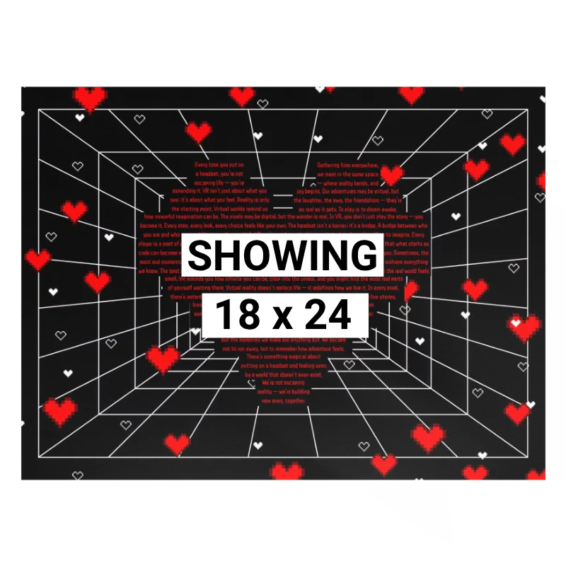 Deep Love VR Pixel Heart Nostalgic Poster Print product image (25)