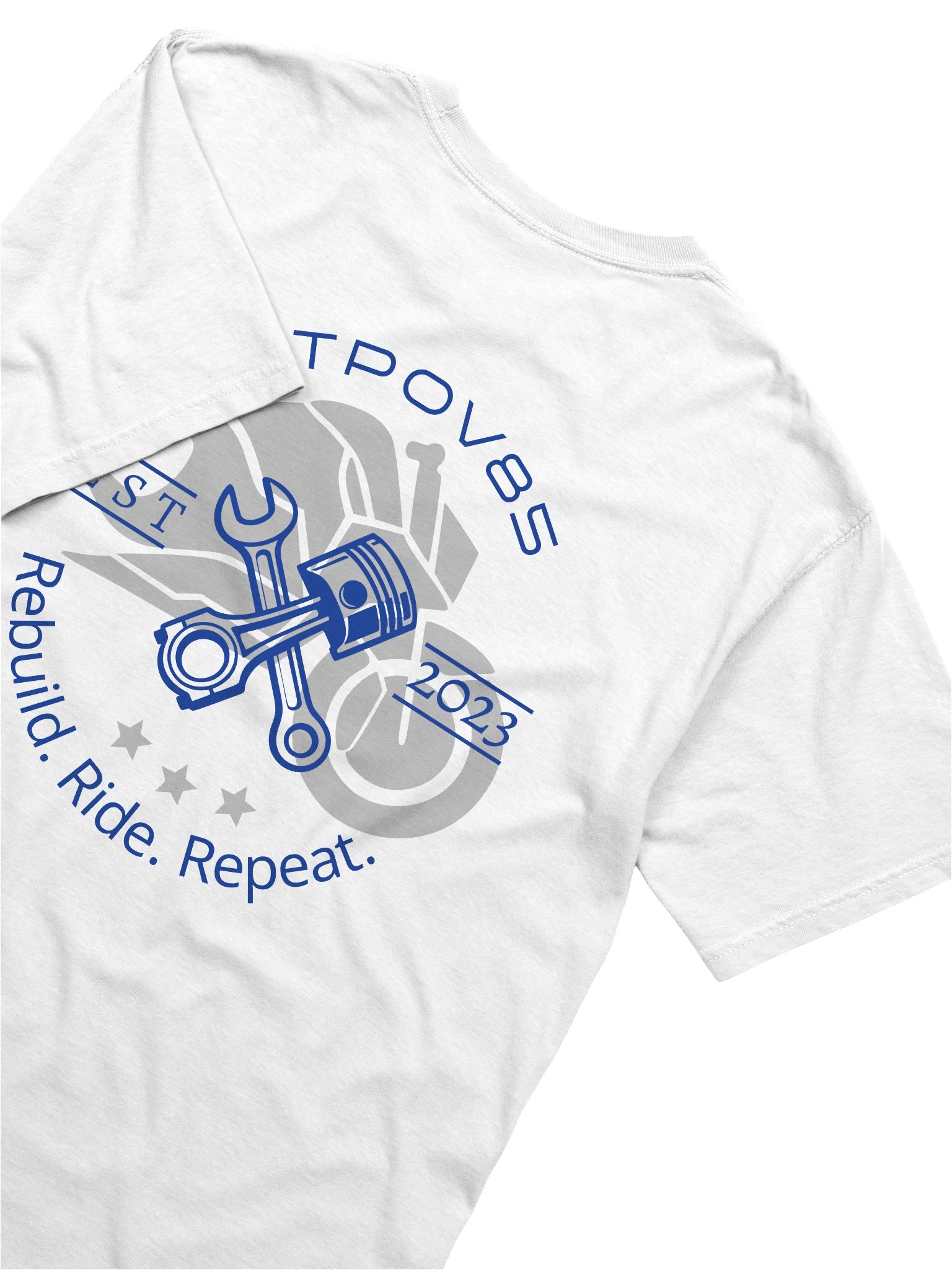 Rebuild. Ride. Repeat. Style 2, White T-Shirt product image (6)