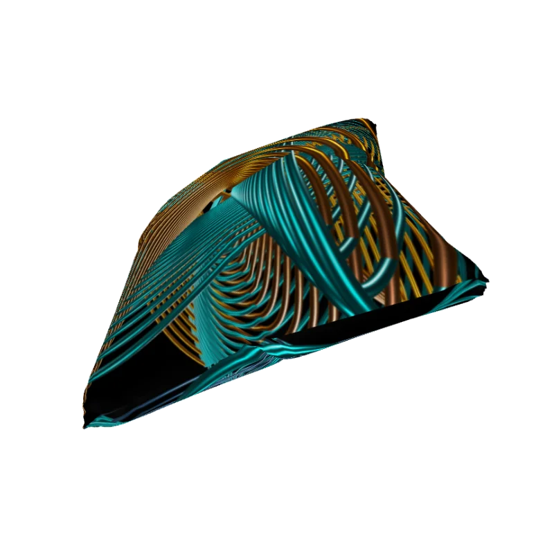 Oscilloscopic Dance 1+2 - Lissajous Figures Mathematical Art Pillow product image (5)