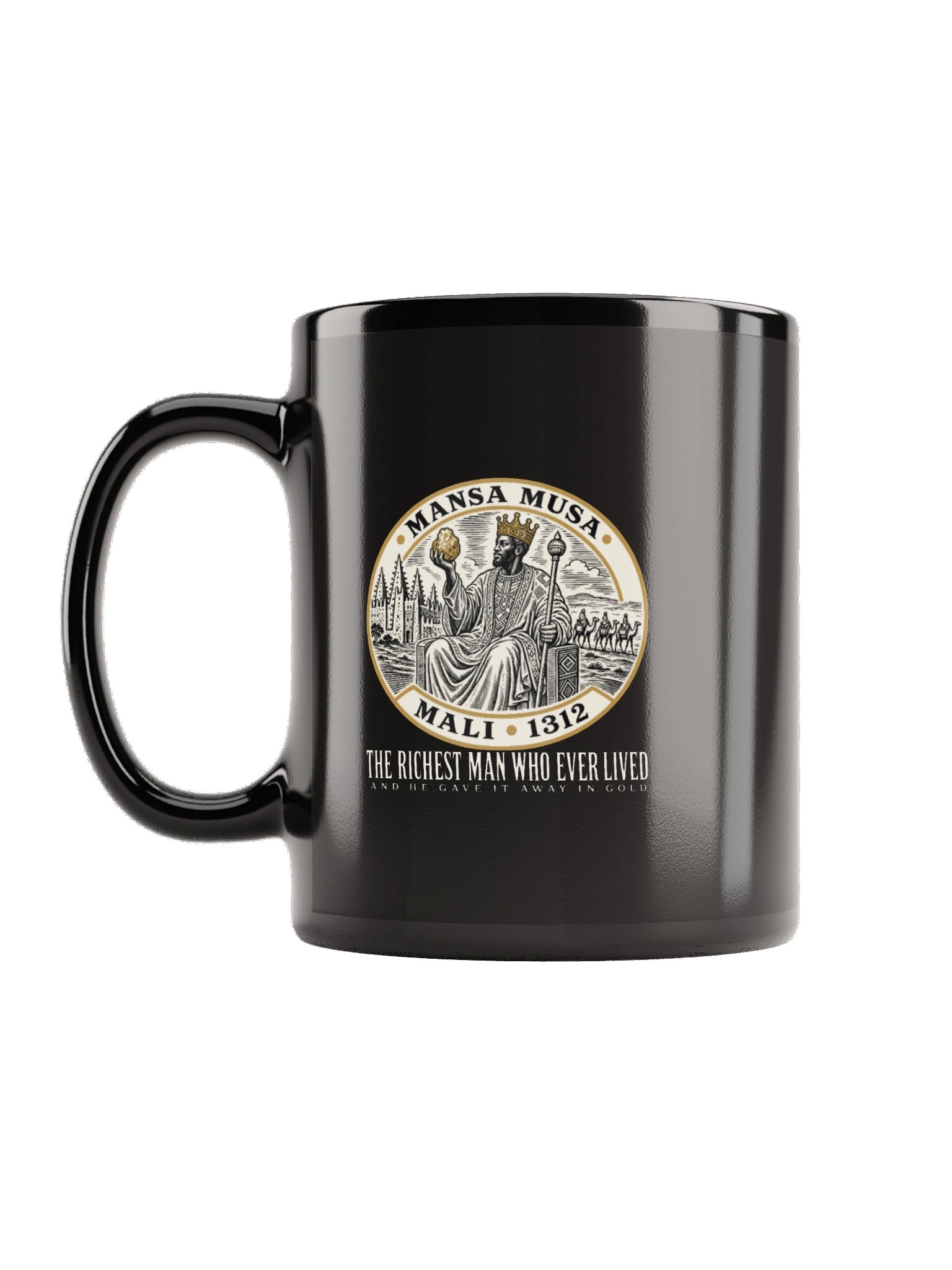 Mansa Musa Medallion Mug — Black product image (1)