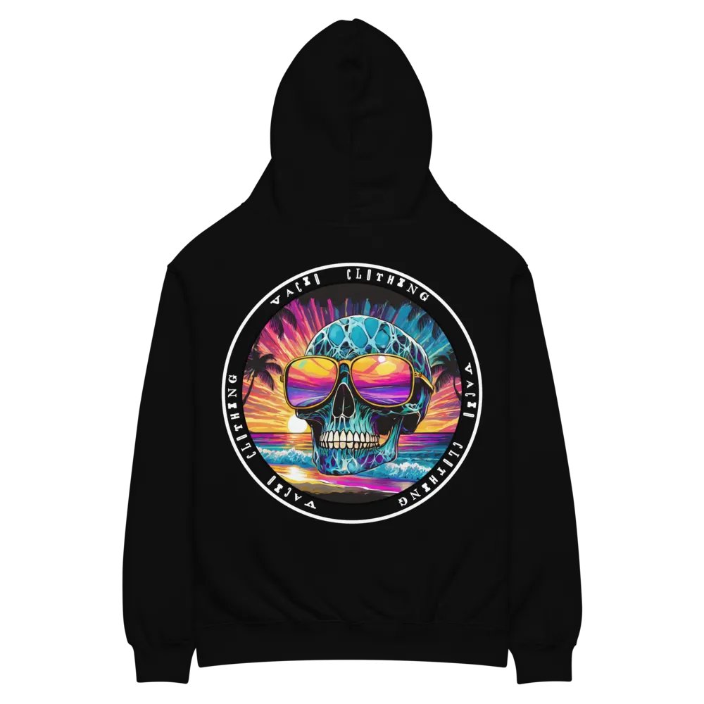 VACIO Sunset Skull Premium Relaxed Fit Hoodie product image (4)