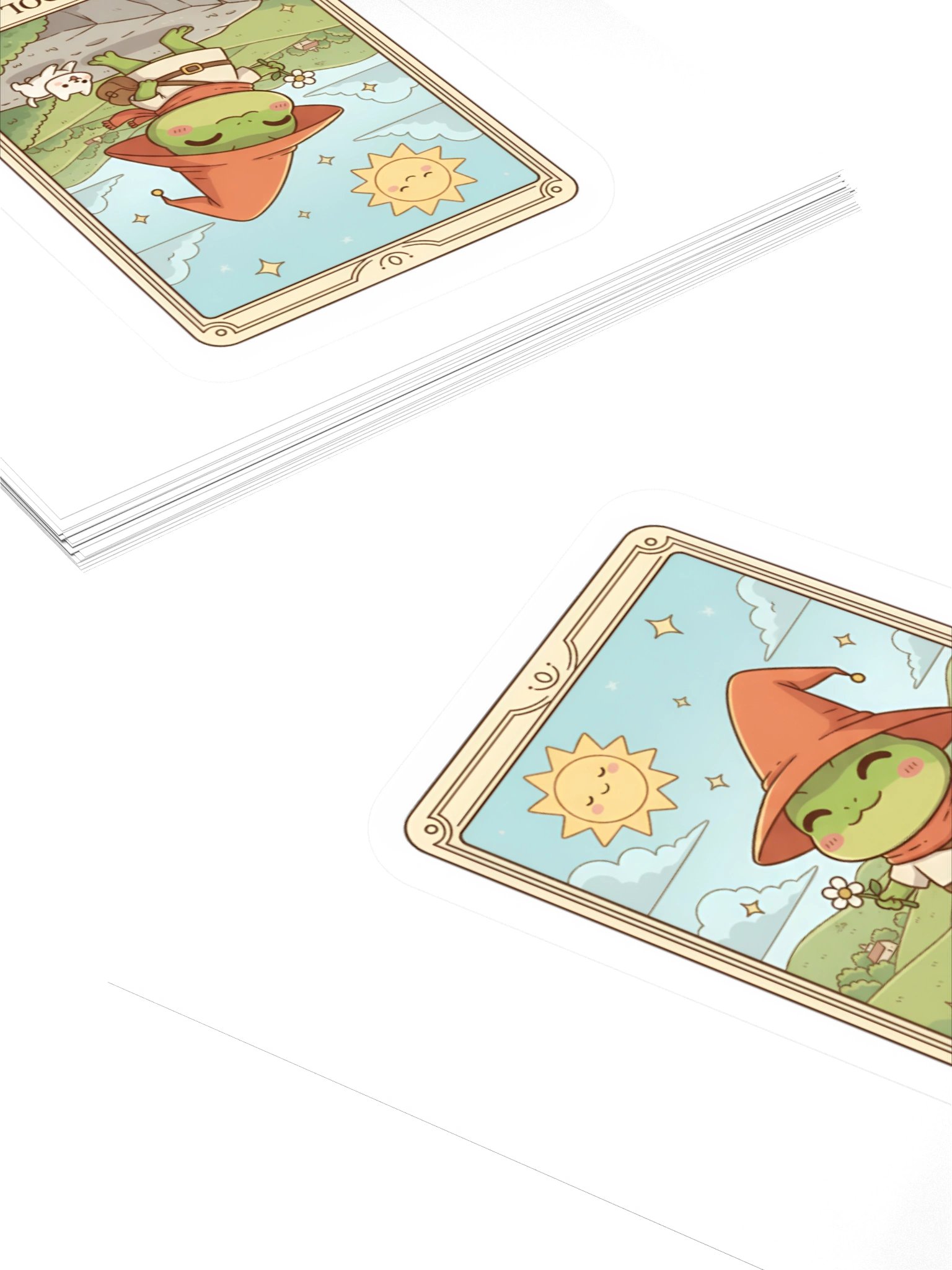 The Fool Frog Tarot Sticker Sheet | Kawaii Sticker Pack | Tarotoads! product image (4)