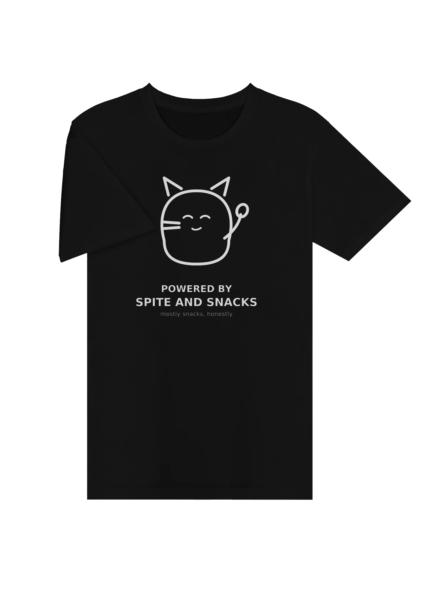 Powered by Spite and Snacks – Funny Cat T-Shirt product image (17)