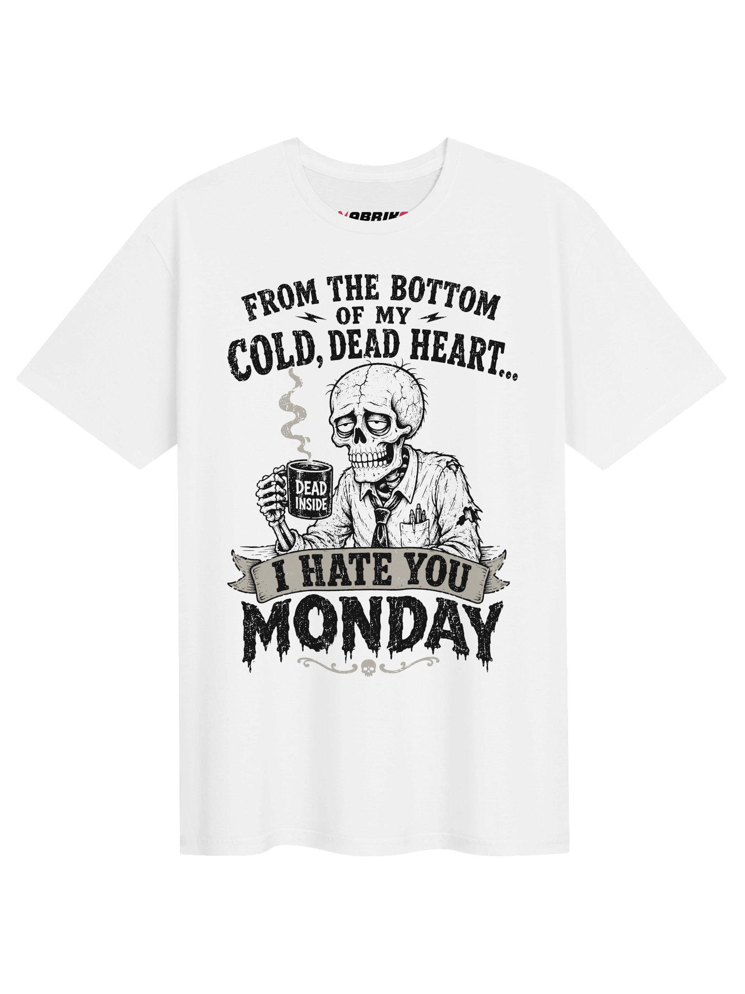 I Hate Monday Funny Skeleton Coffee T-Shirt product image (1)