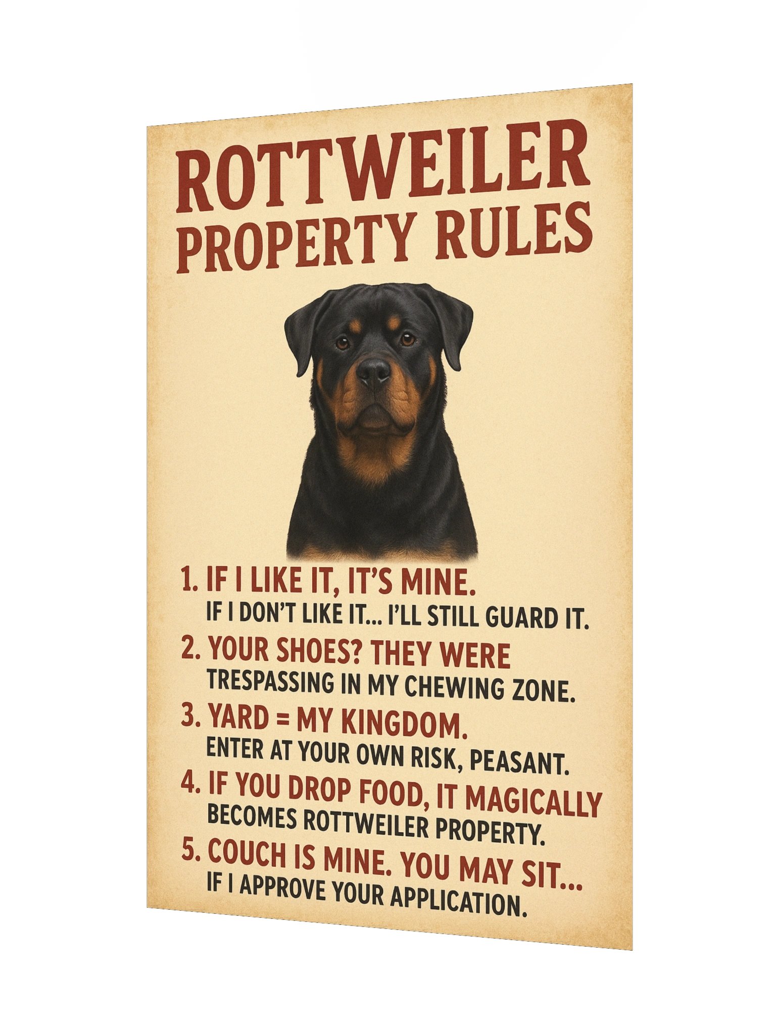 Rottweiler Property Rules Poster product image (9)