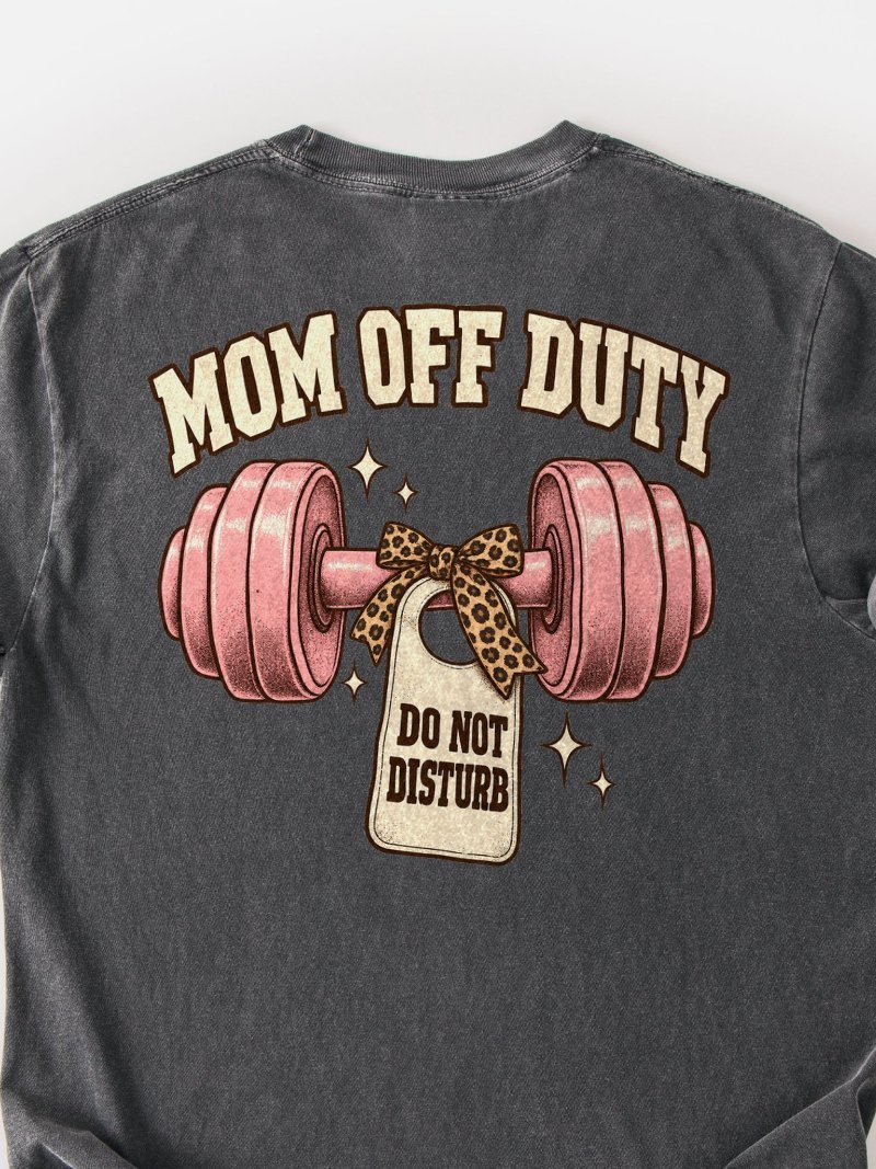 Mom Off Duty Oversized Gym Tee | Gym Mom Shirt product image (2)
