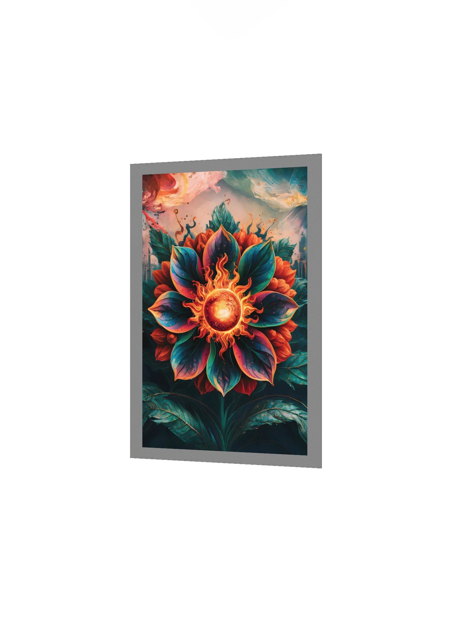 Stellar Sunflower Poster – Surreal Cosmic Bloom Wall Art product image (3)