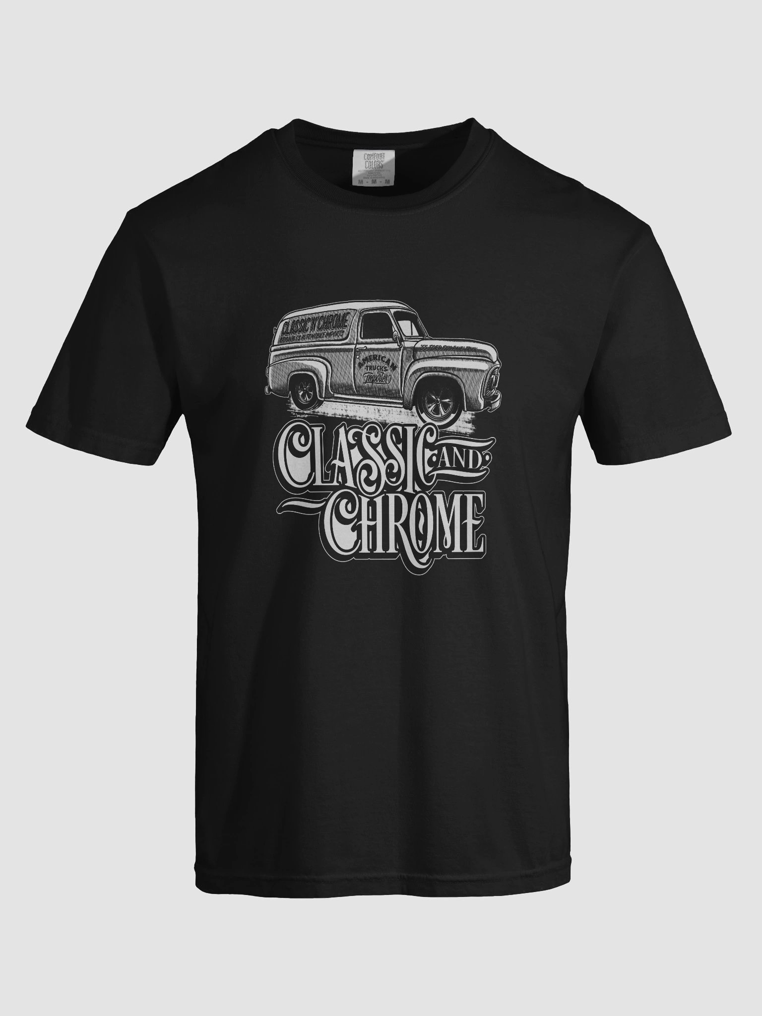Vintage Classic Chrome Car Sketch T-Shirt product image (7)