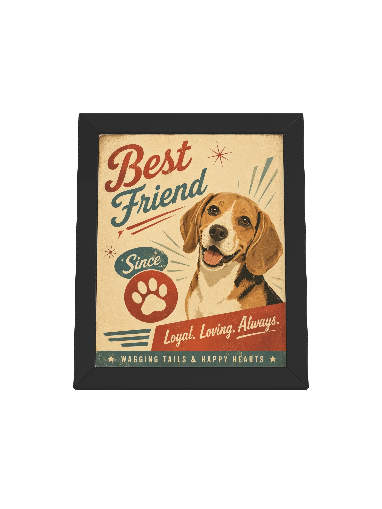 Best Friend Beagle Retro Poster product image (1)