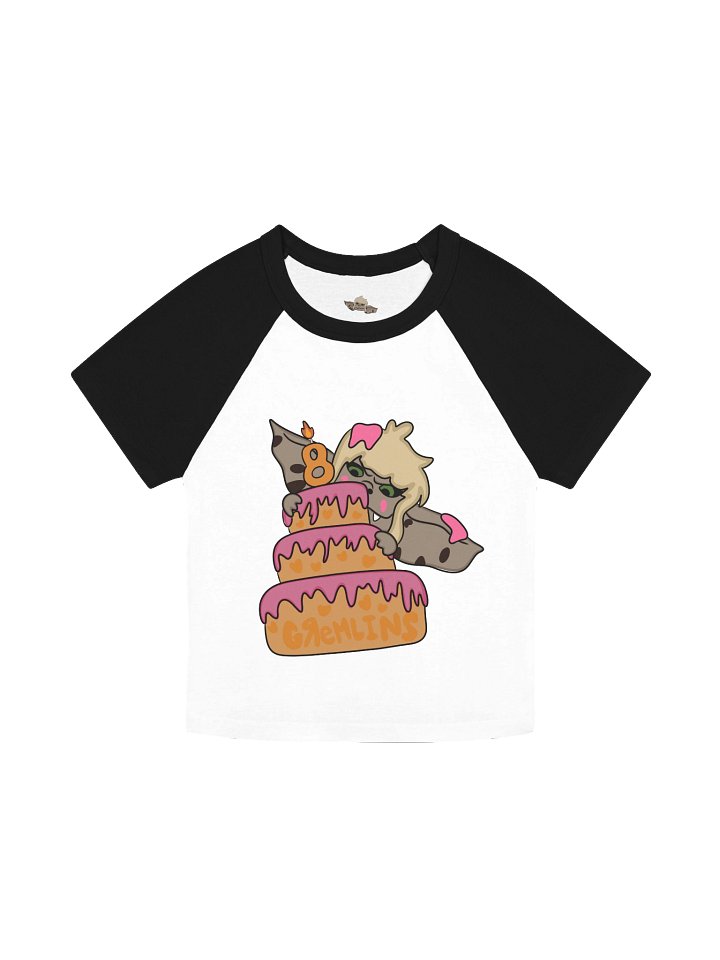 8th Gremlin Birthday Micro Rib Raglan Baby Tee product image (4)