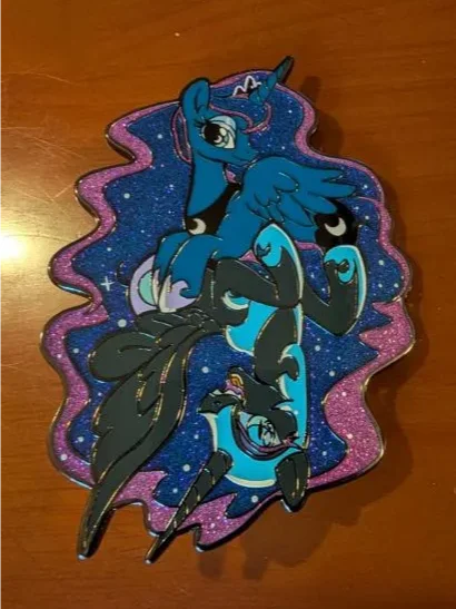 jumbo 3.5 inch - Nightmare Moon & Princess Luna Pin product image (1)