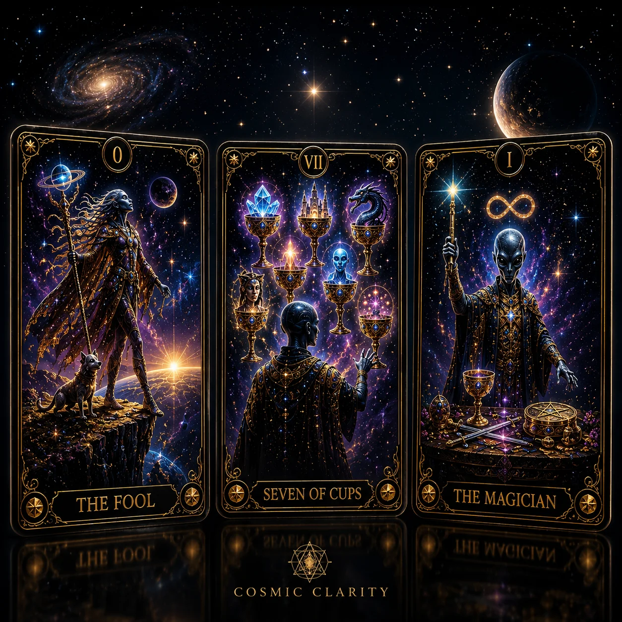 Cosmic Clarity Printable Tarot Deck product image (2)
