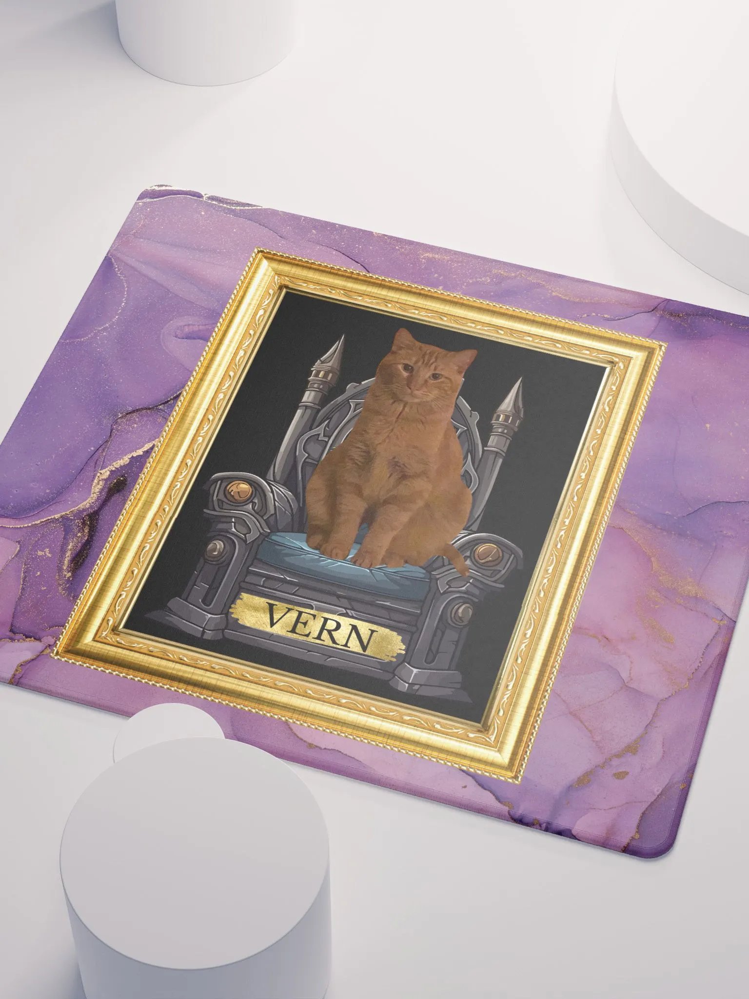 Pink Marble Vern Mousepad LARGE product image (3)