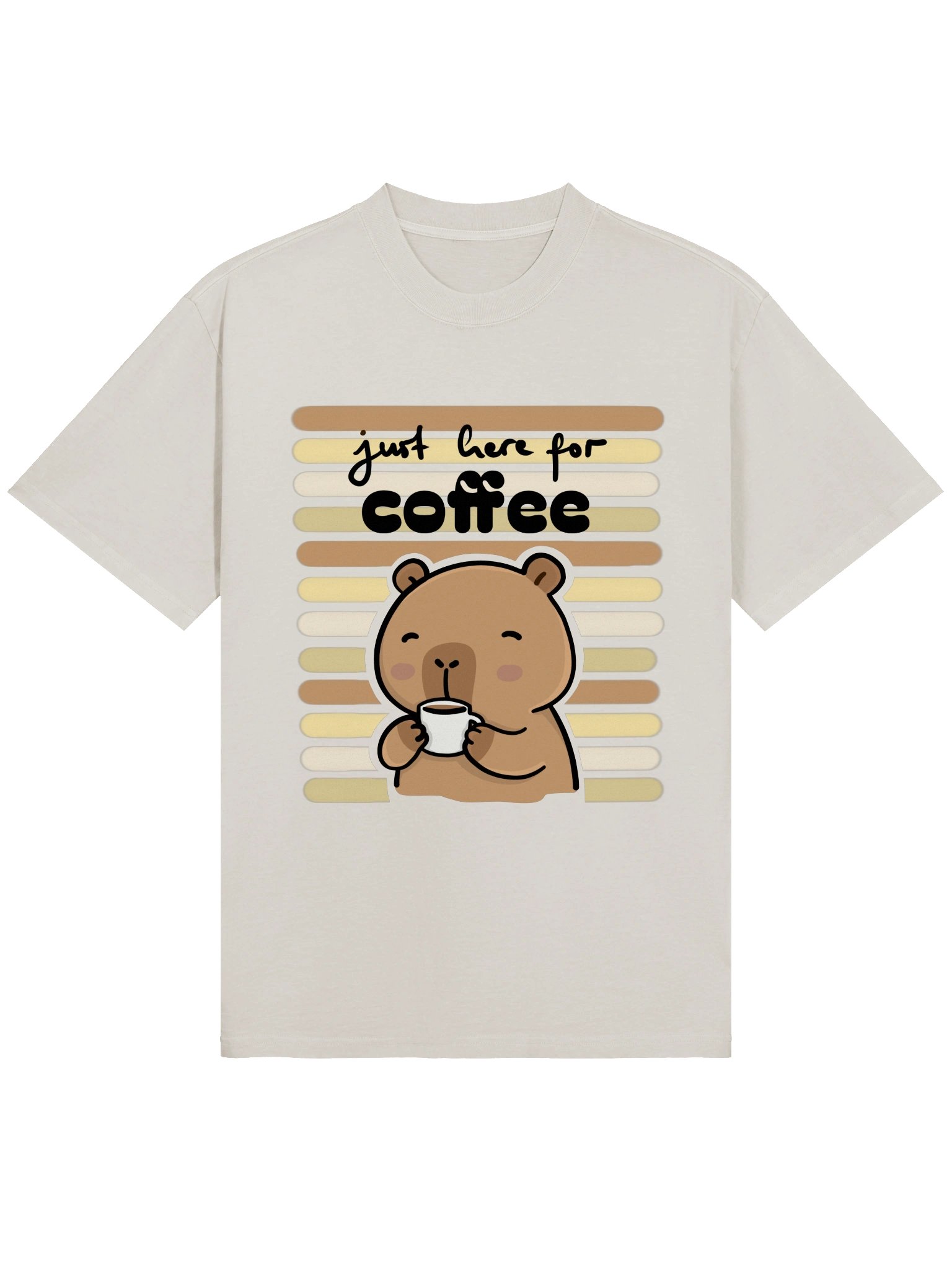 Just Here for Coffee - Premium Oversized Faded Tee product image (2)