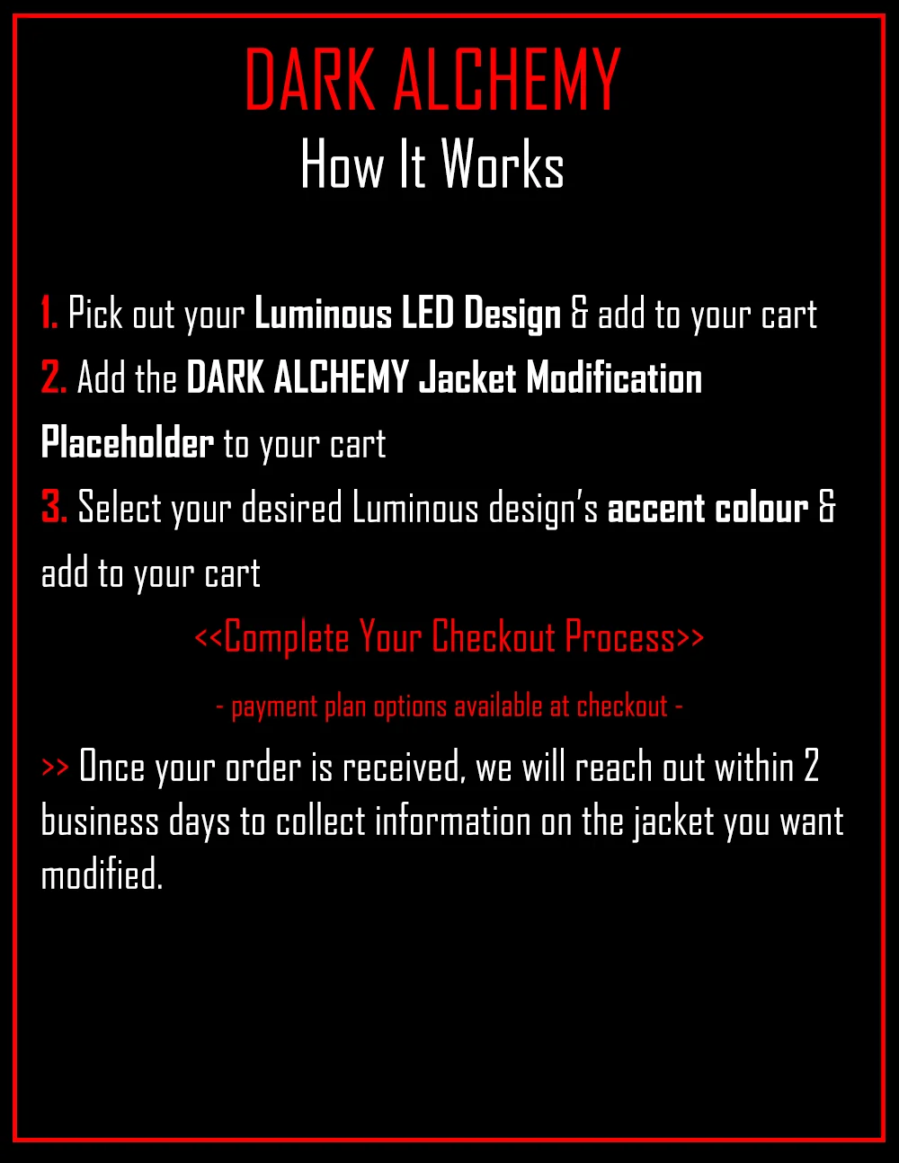 DARK ALCHEMY - Jacket Modification [REQUIRED] product image (2)