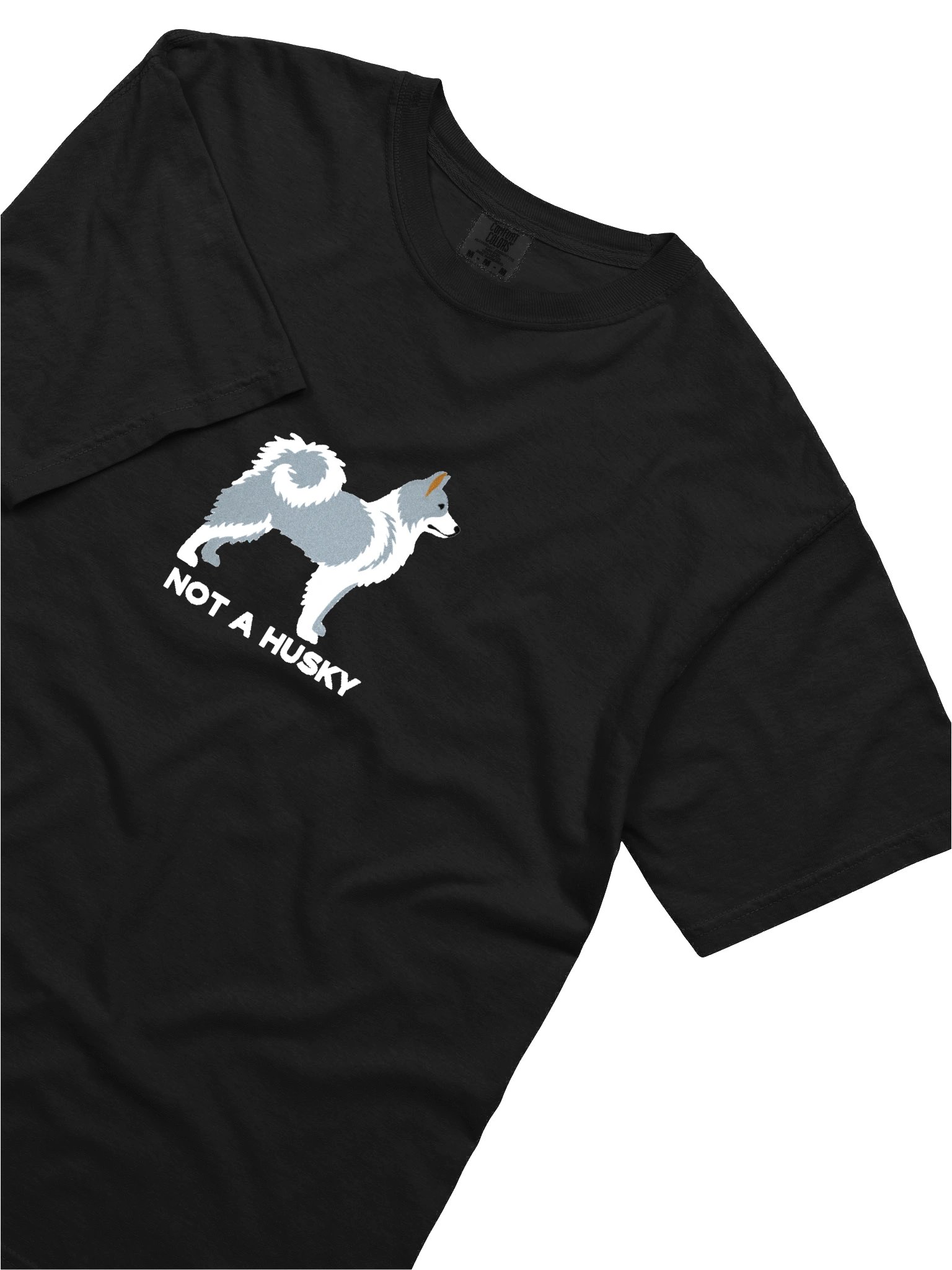 Not a Husky T-Shirt(Embroidered) of a Yakutian Laika(Gray & White) product image (8)