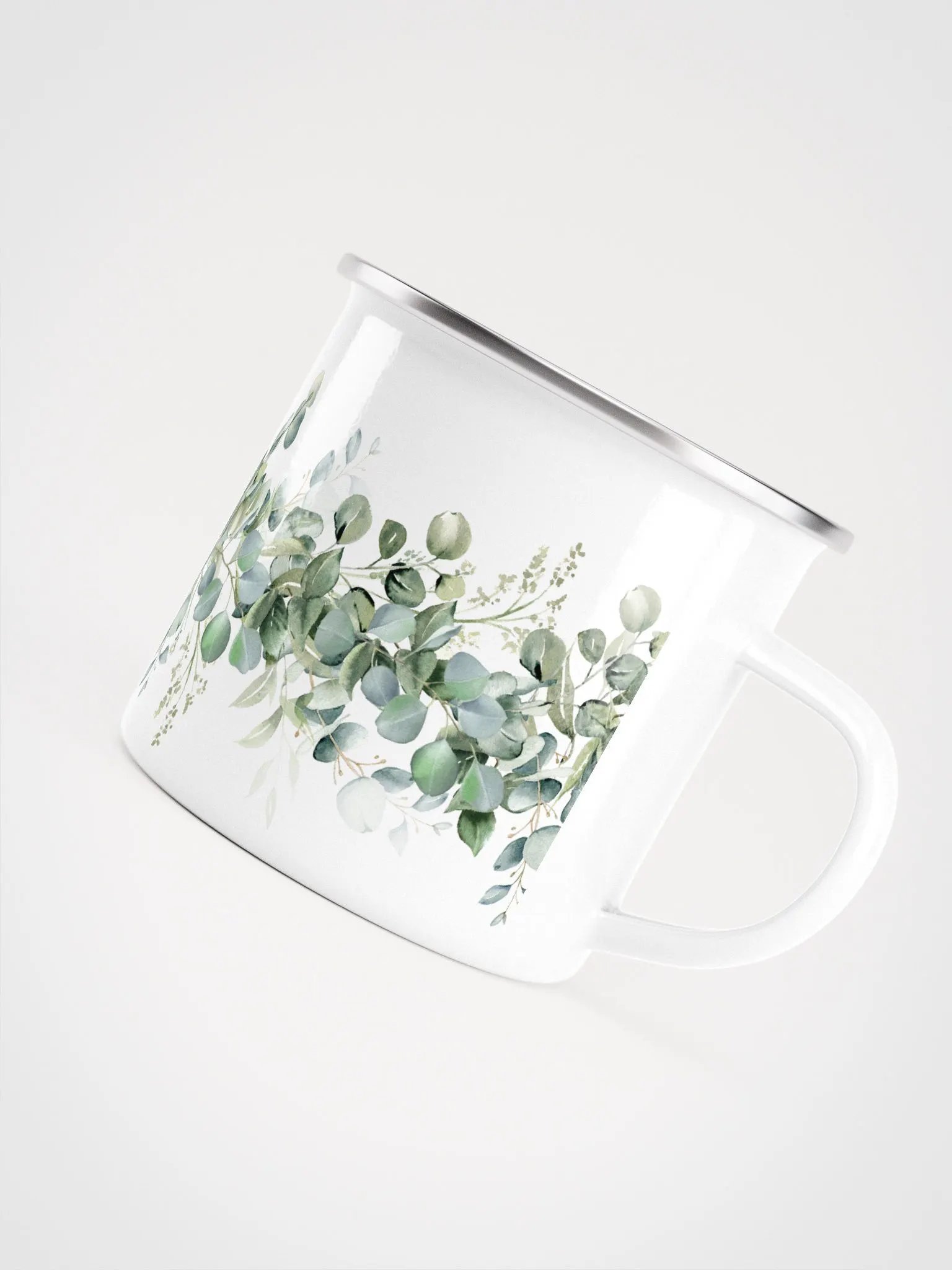 Eucalyptus Leaves Enamel Camping Mug product image (5)