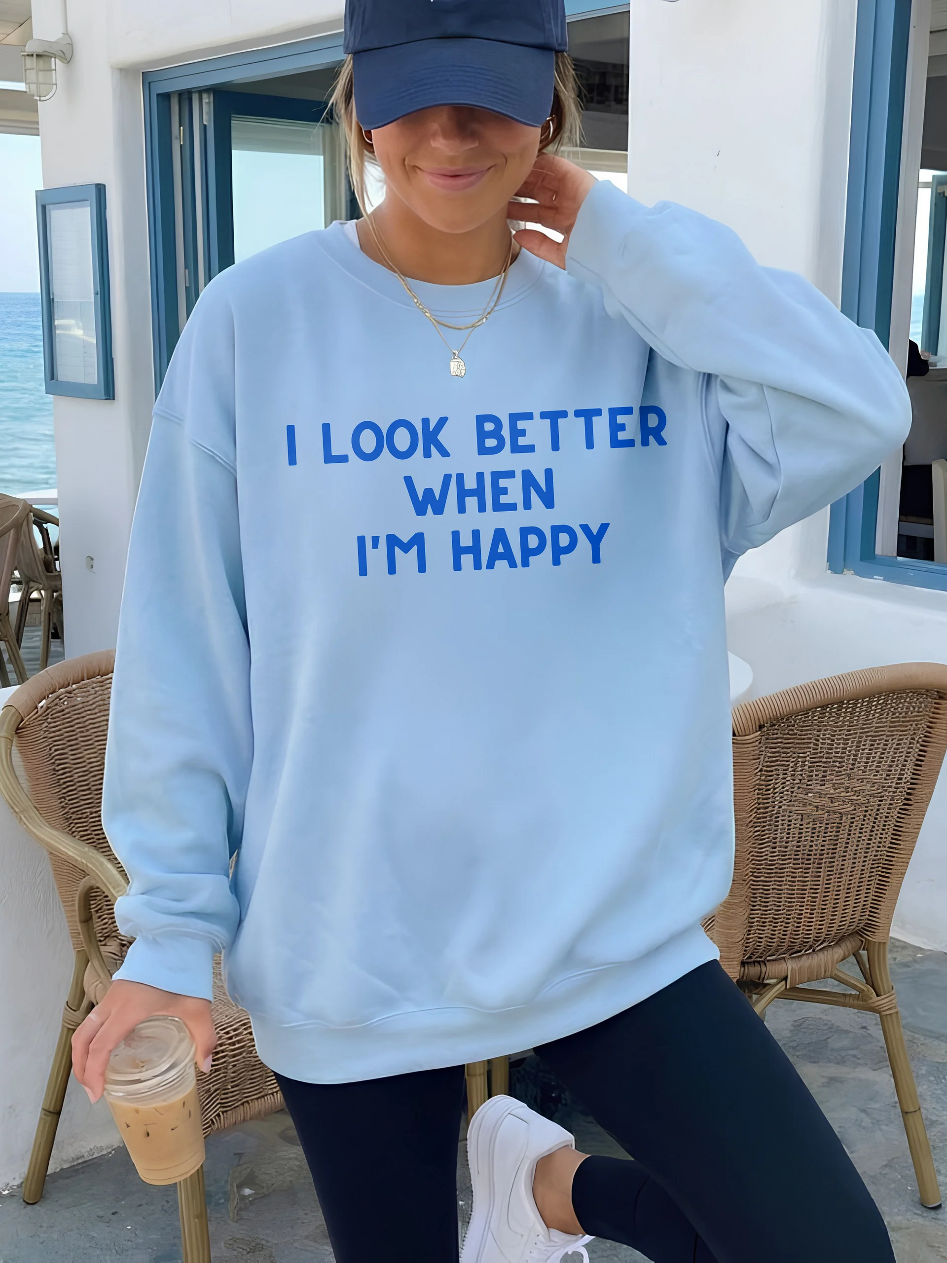 I Look Better When I'm Happy Sweatshirt product image (1)