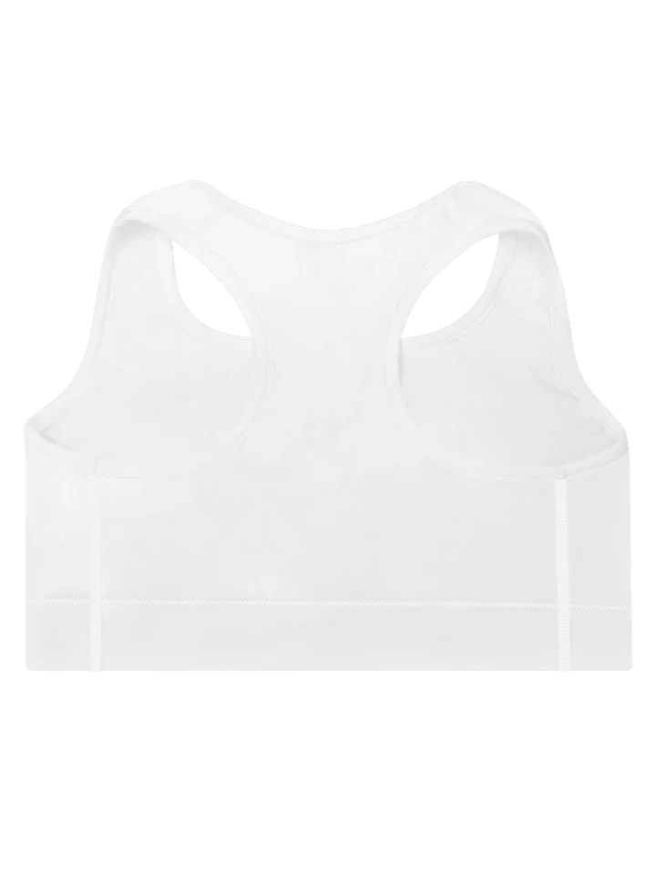 Women's Activewear - Padded Sports Bra White - Printed Gold Logo product image (2)