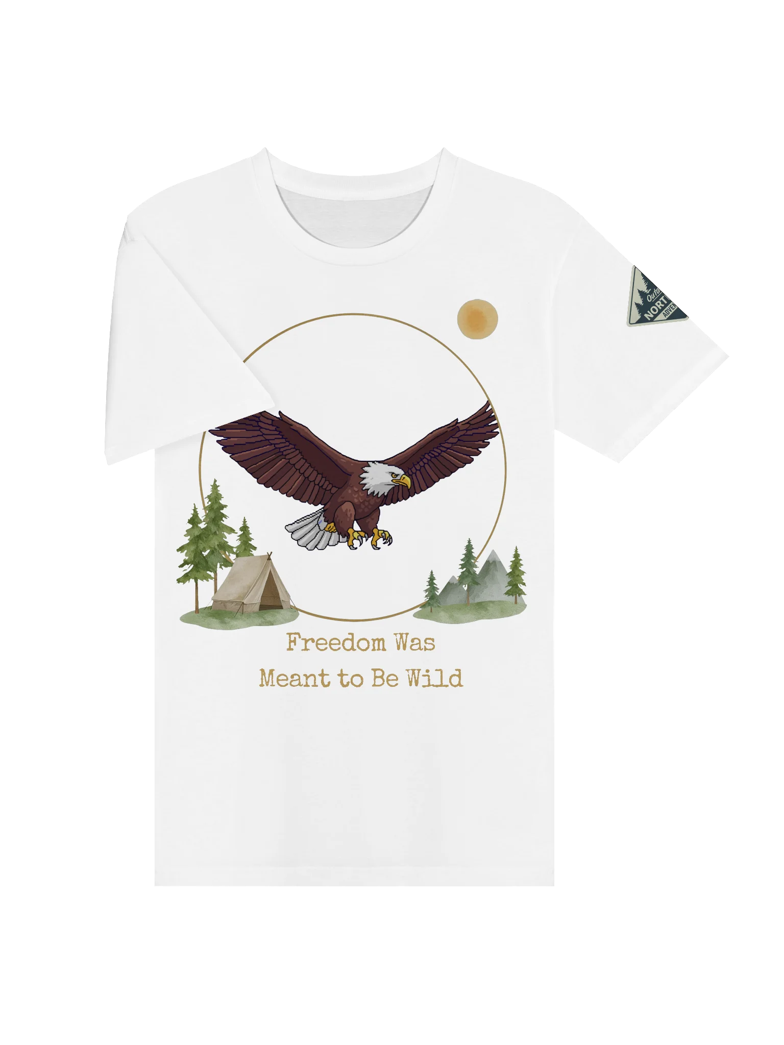 Freedom Was Meant to Be Wild – Patriotic Eagle T-Shirt product image (28)