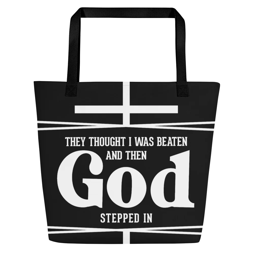 CBF - GOD STEPPED IN TOTE BAG W/ POCKET product image (2)
