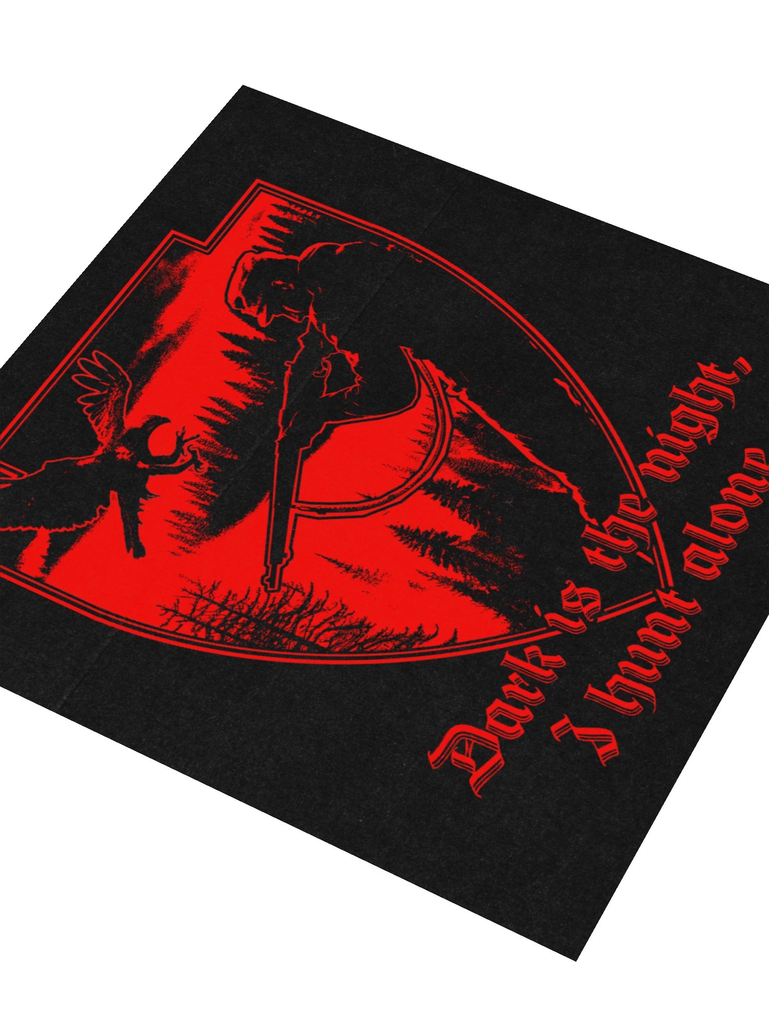"I HUNT ALONE" STICKER RED product image (7)