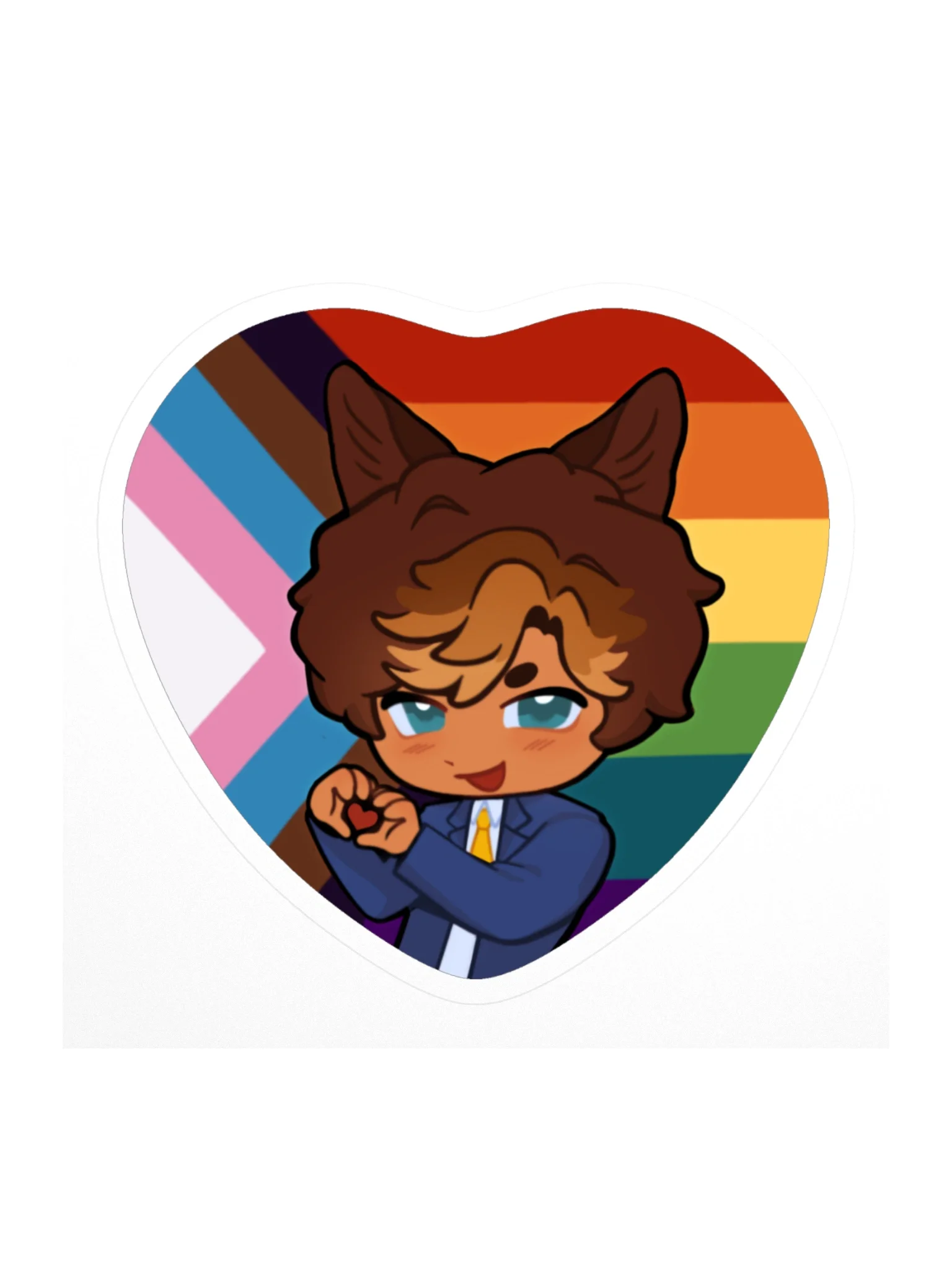 Scorpio PRIDE Heart Sticker