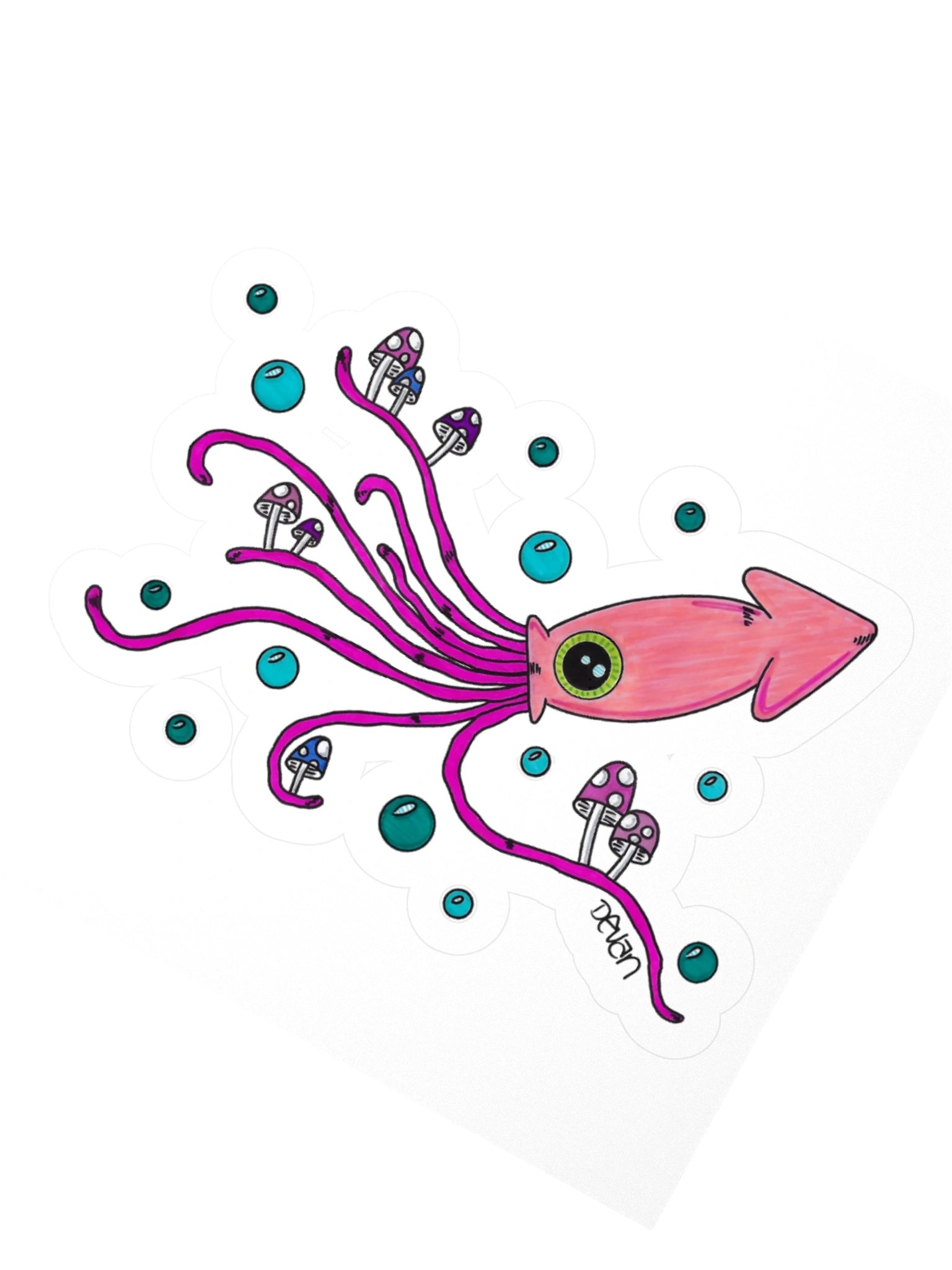 Mushroom Squid Sticker product image (2)