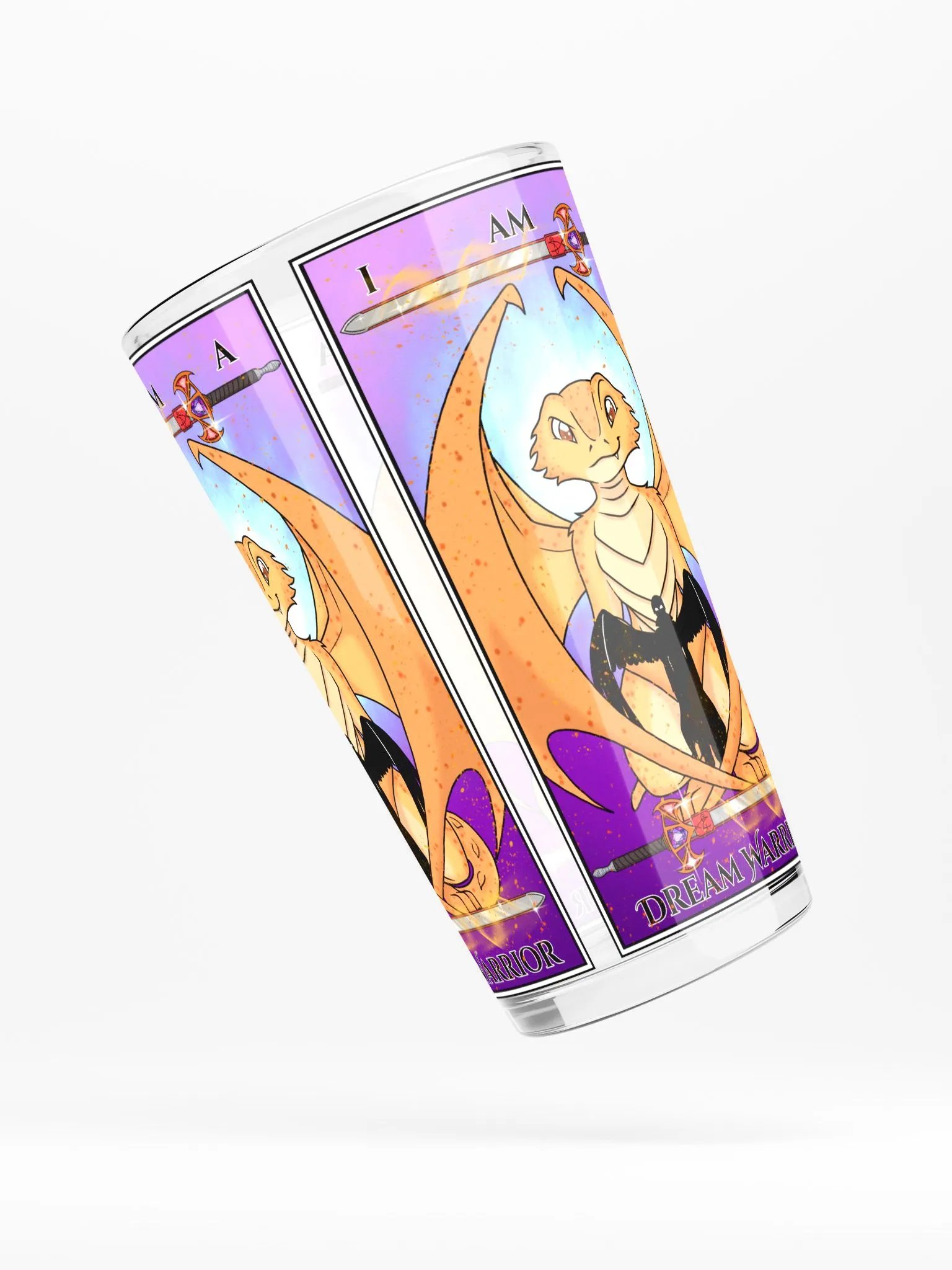 Day of the Dragon "Strength" Tarot Card Pint Glass product image (4)
