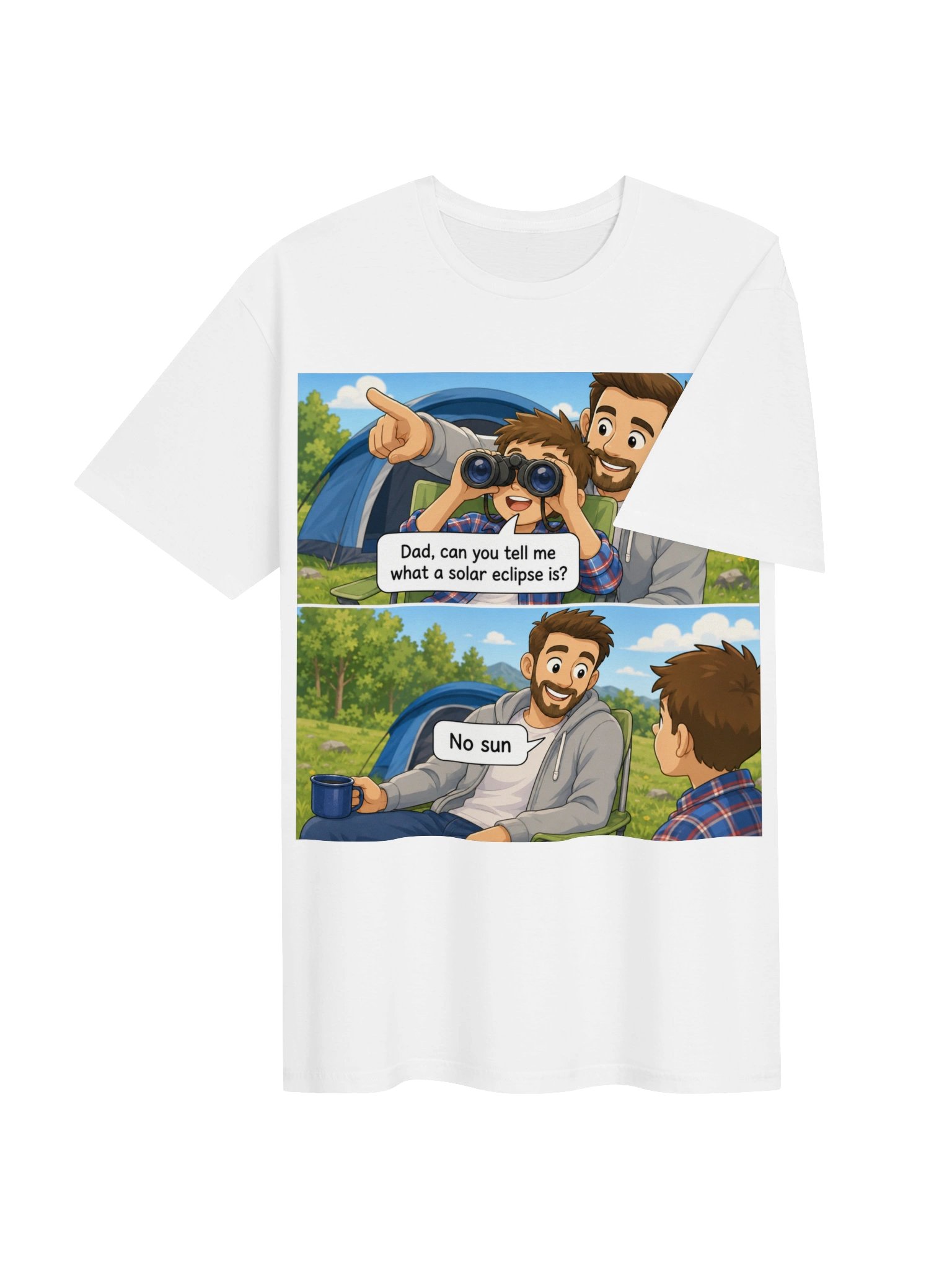 No Sun – Funny Solar Eclipse Dad Joke T-Shirt product image (4)