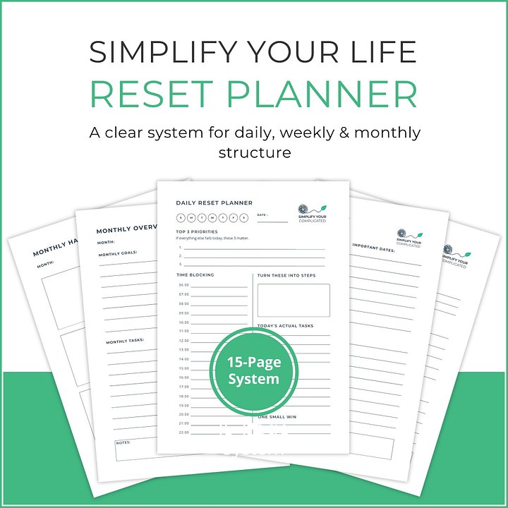 Simplify Your Life – Reset Planner product image (1)