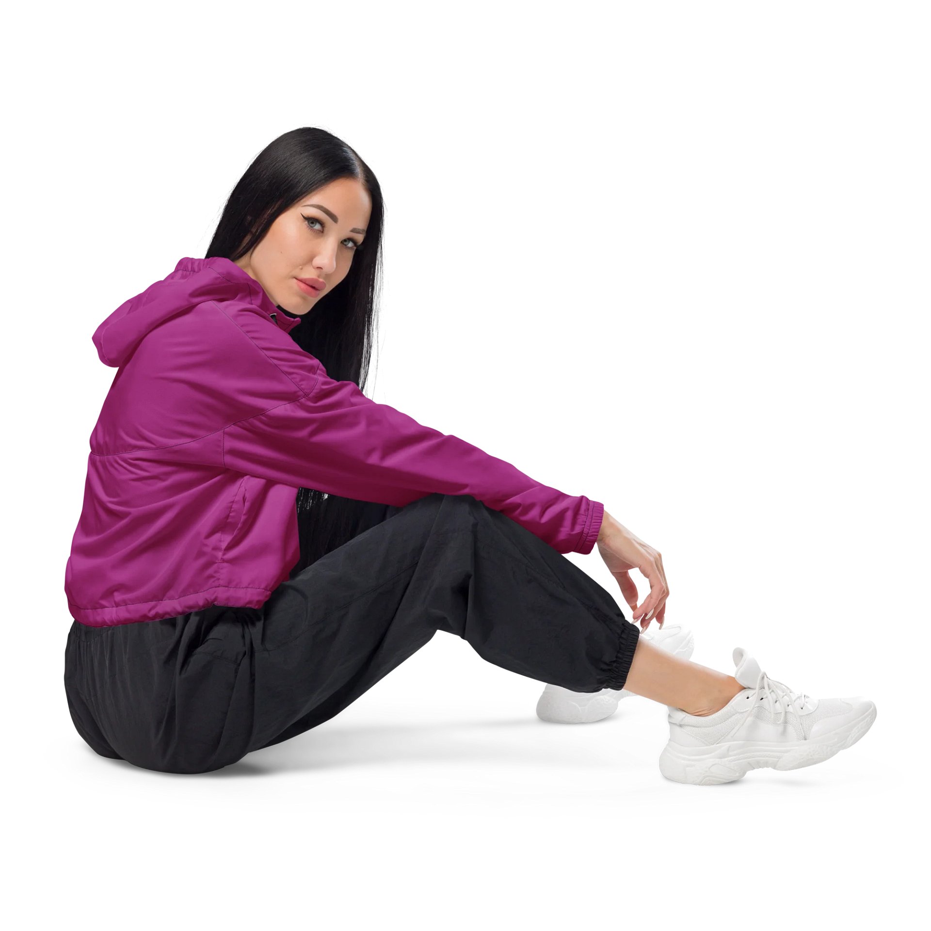 Women's Cropped Windbreaker (Violet) product image (4)